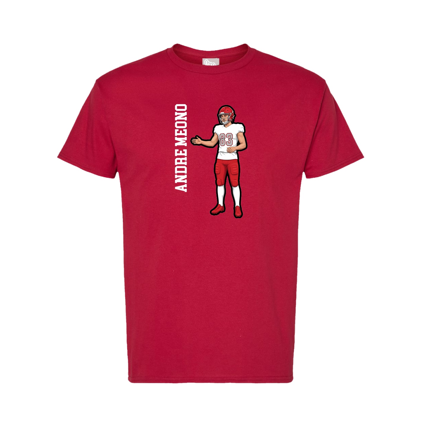 Tee — Name Vertical in Crimson