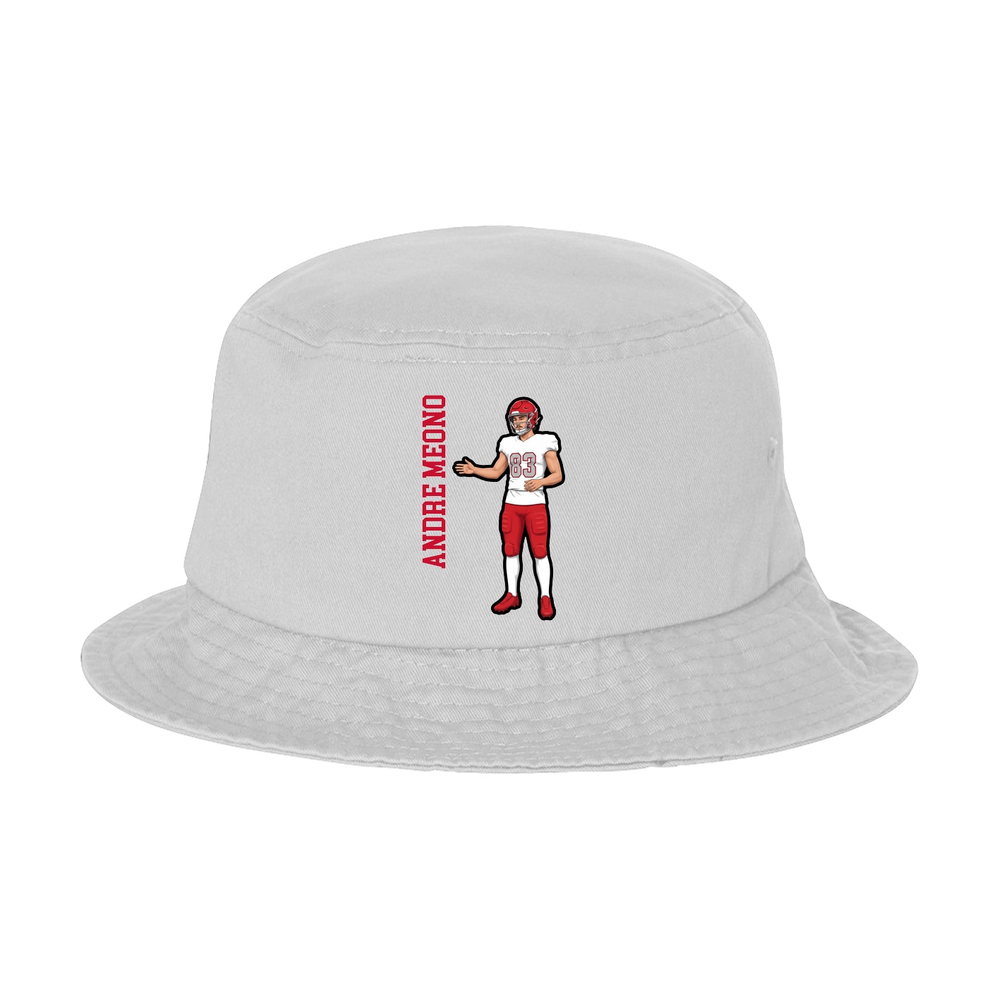 Bucket Cap — Name Vertical in White