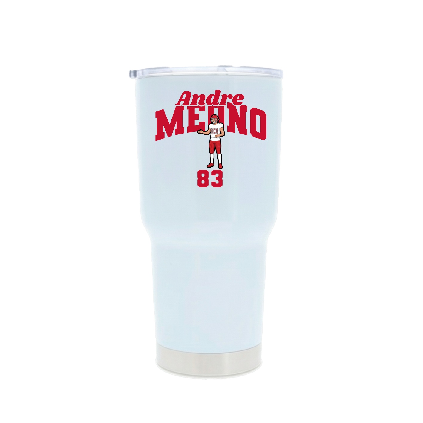 30oz Stainless Steel Tumbler — Signature Arch in White