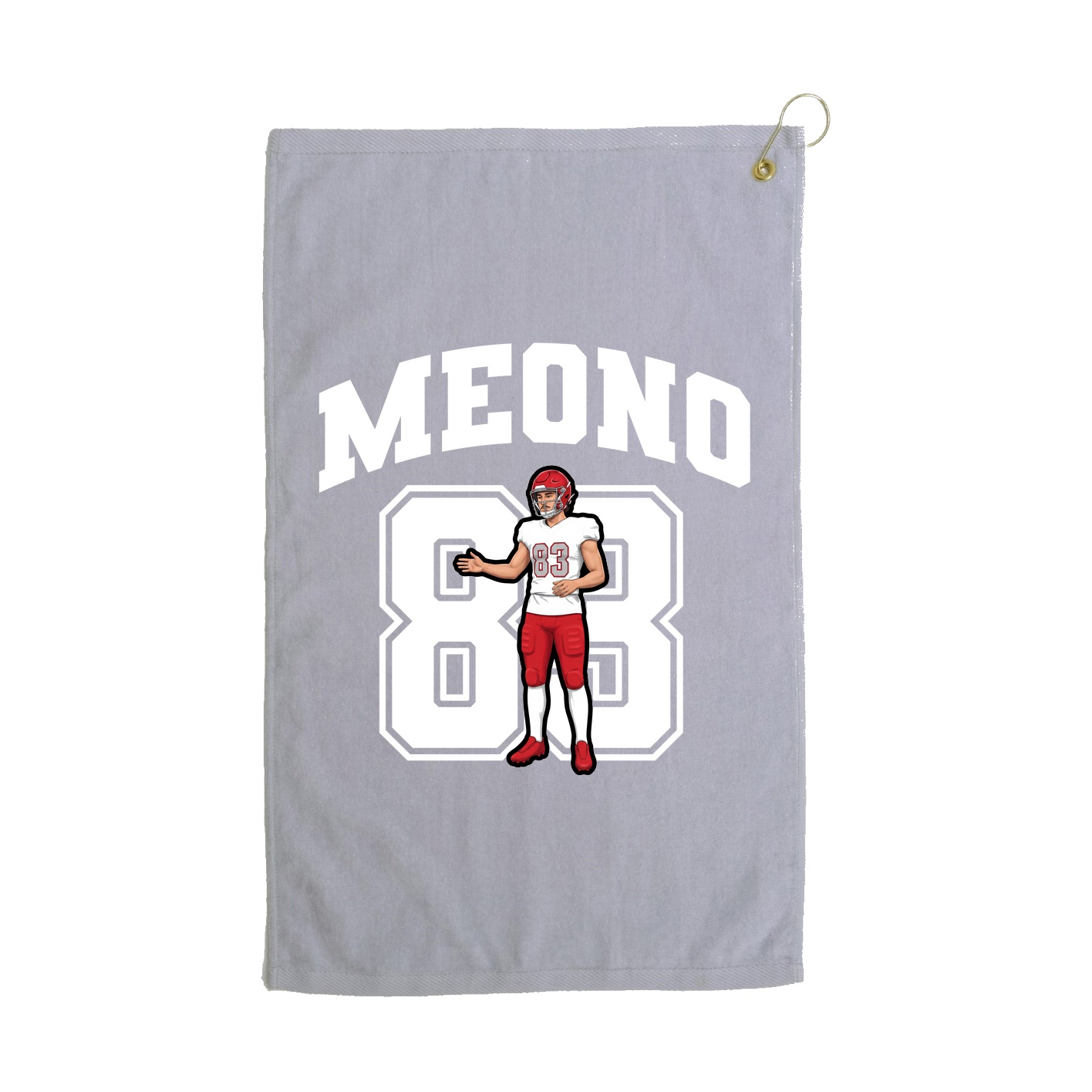 Golf Towel — Number in Grey