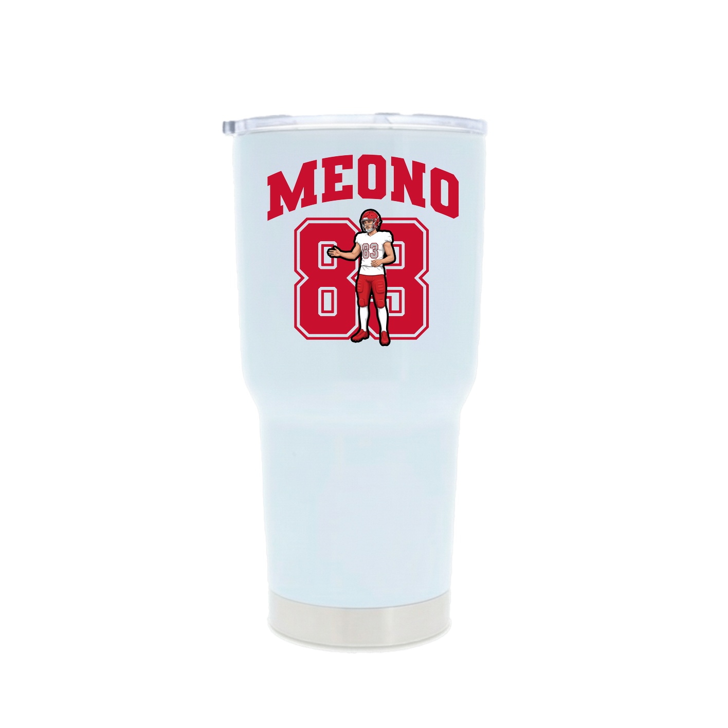 30oz Stainless Steel Tumbler — Number in White