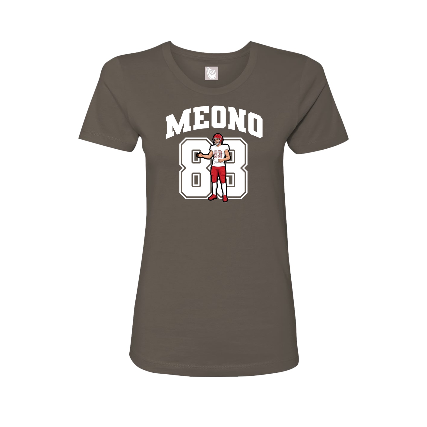 Fitted Women's Tee — Number in Grey