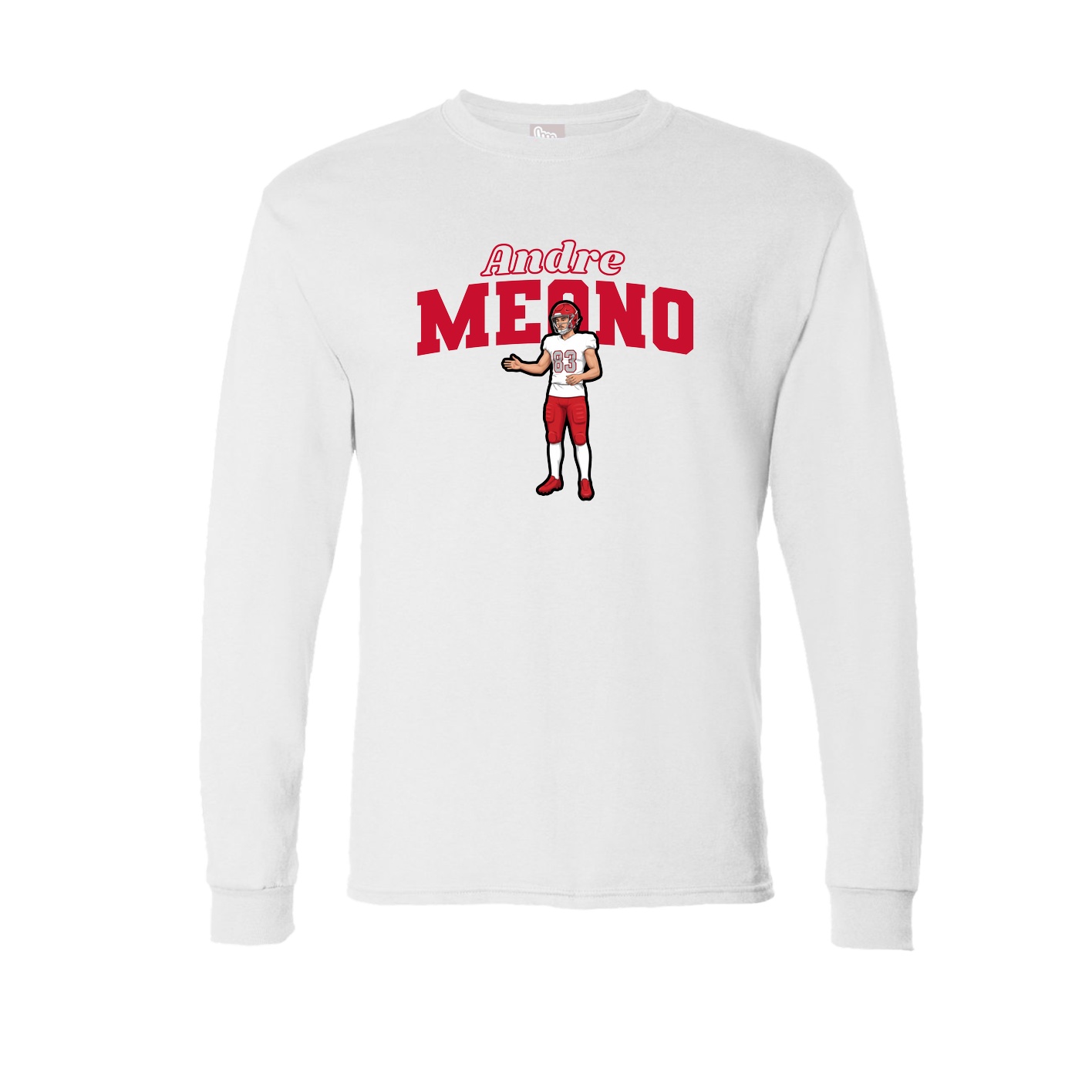 Long Sleeve Tee — Name Arch in White