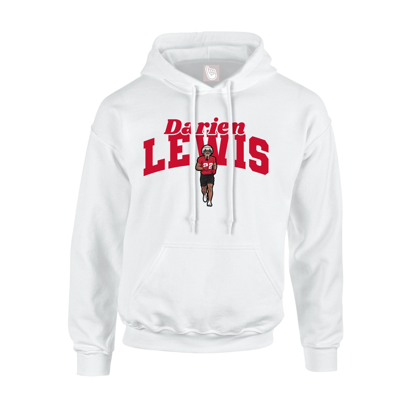 Hoodie — Signature Arch in White