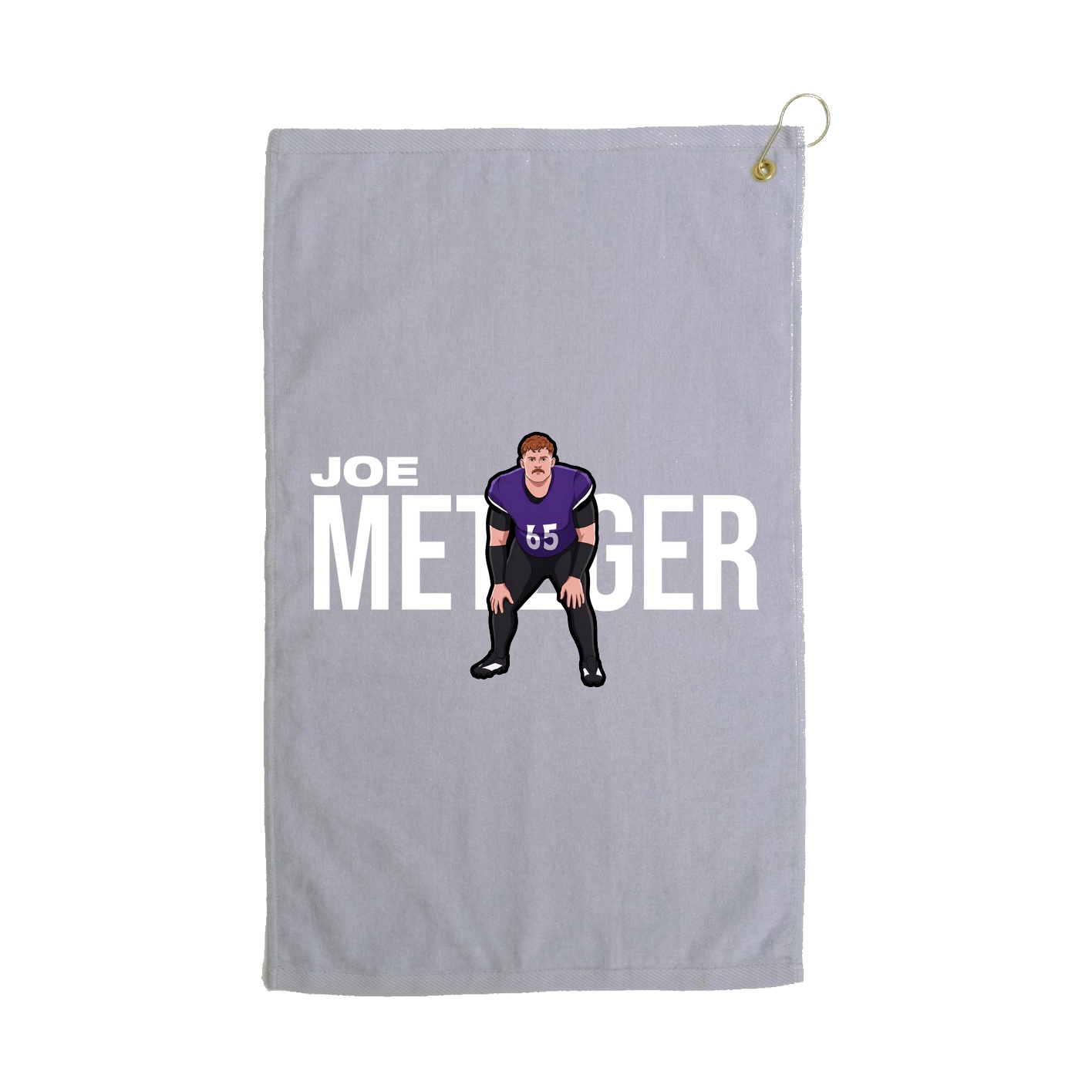 Golf Towel — Player Name in Grey