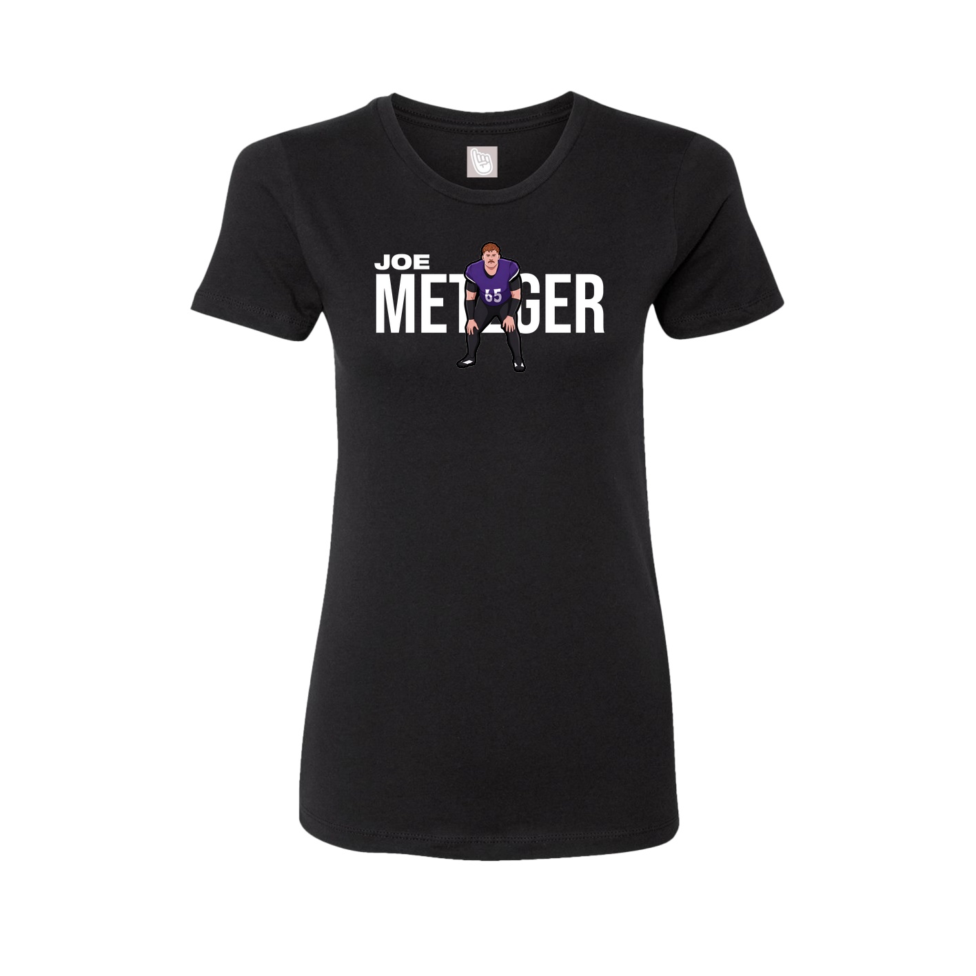 Fitted Women's Tee — Player Name in Black
