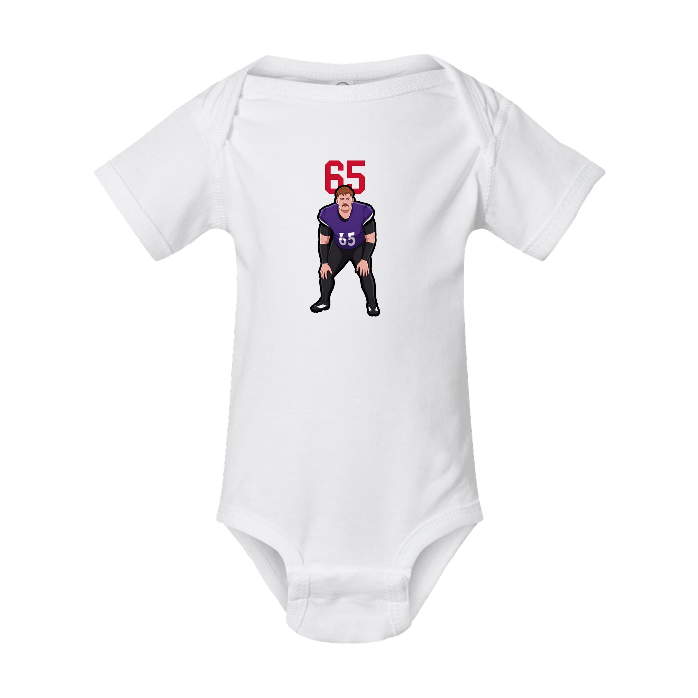 Baby Onesie — Number Top in White