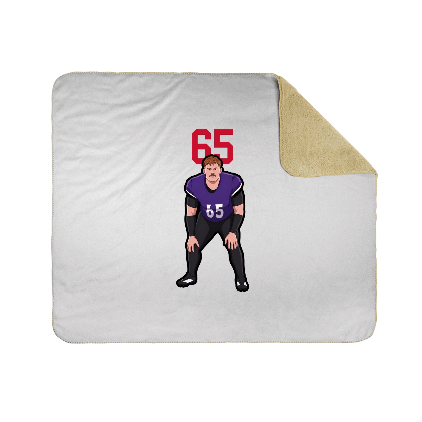 Throw Blanket — Number Top in White