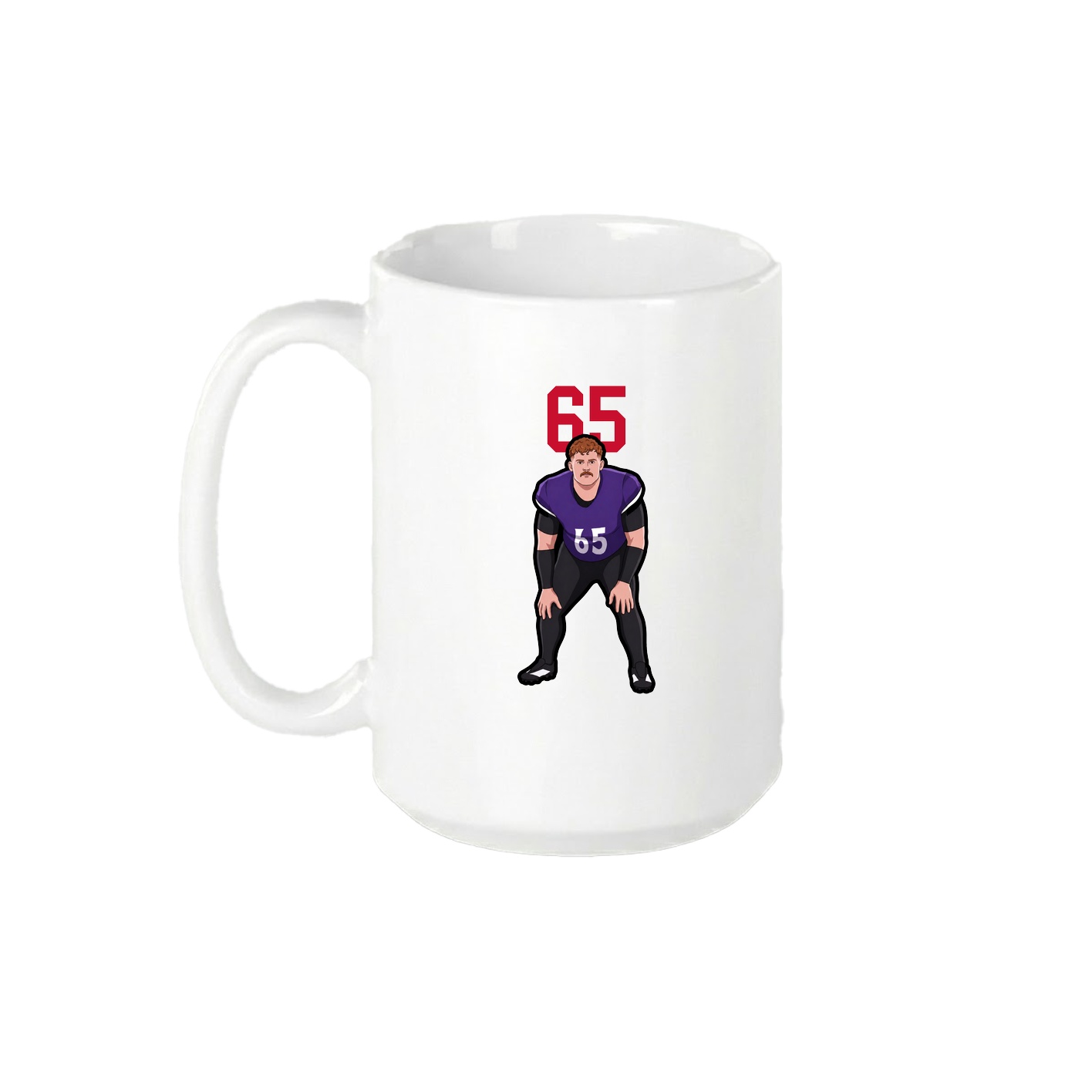15oz Coffee Mug — Number Top in White