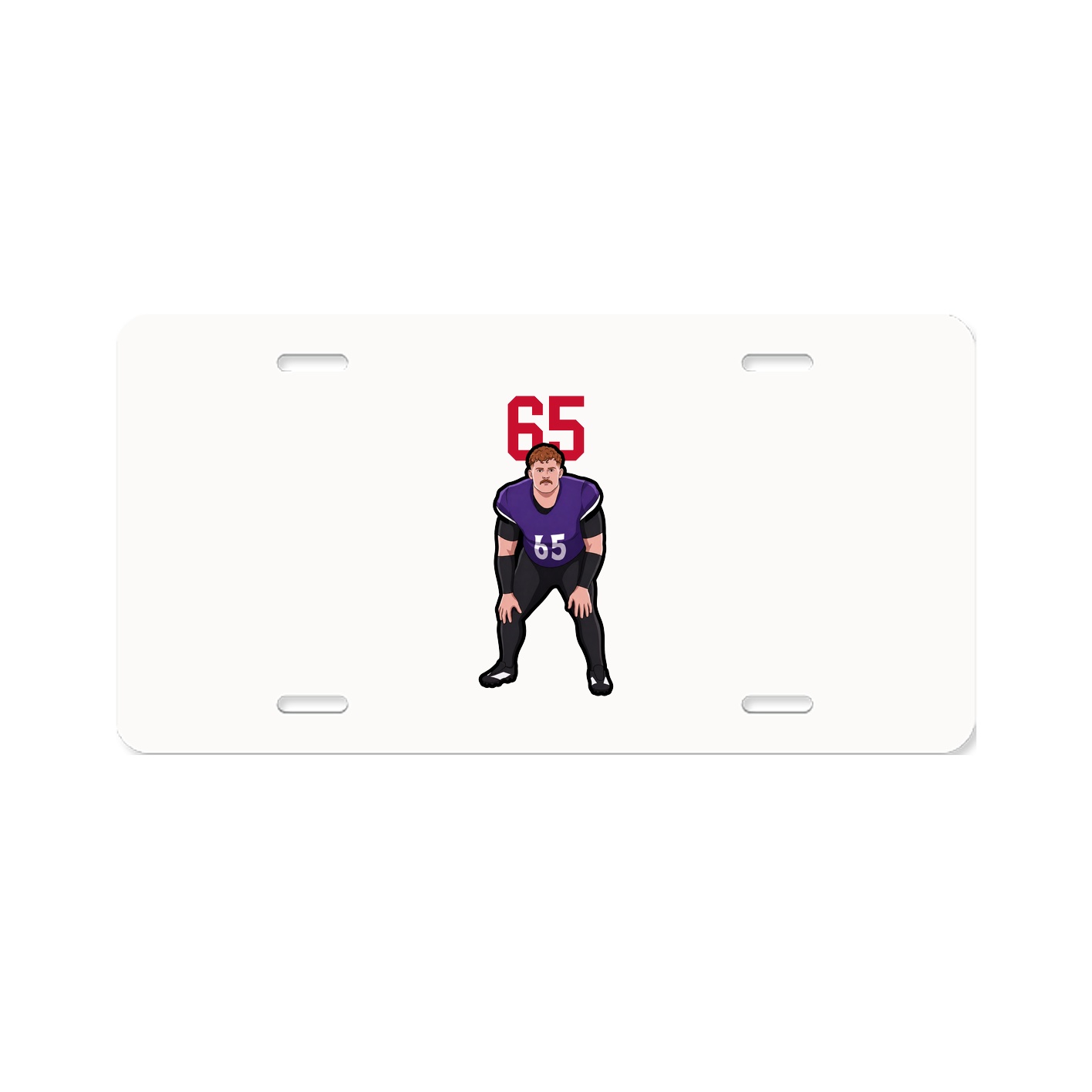 License Plate — Number Top in Classic