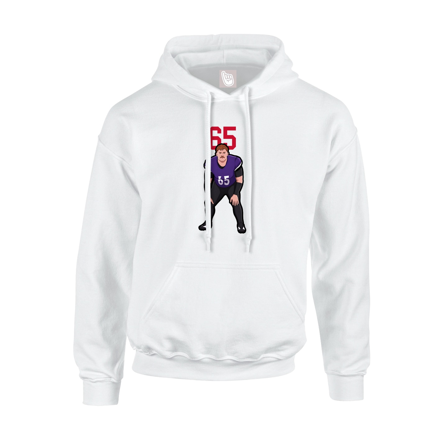 Hoodie — Number Top in White