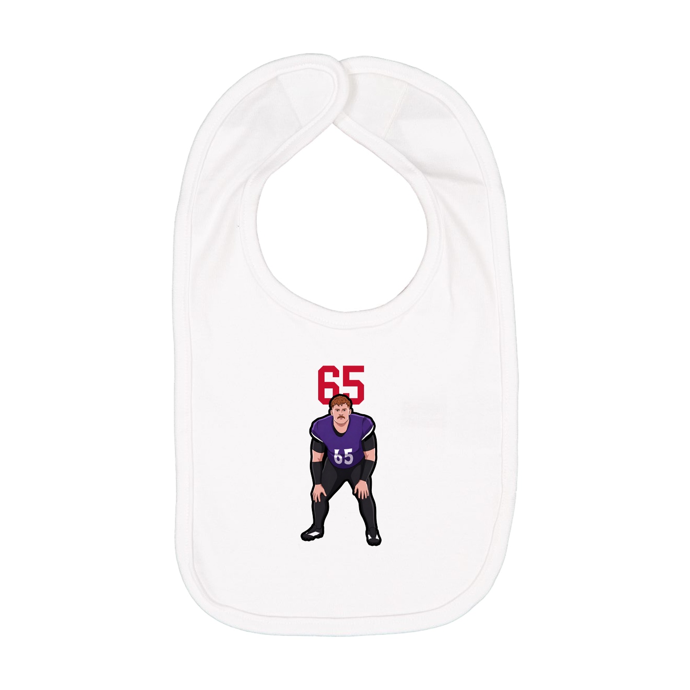 Infant Bib — Number Top in White