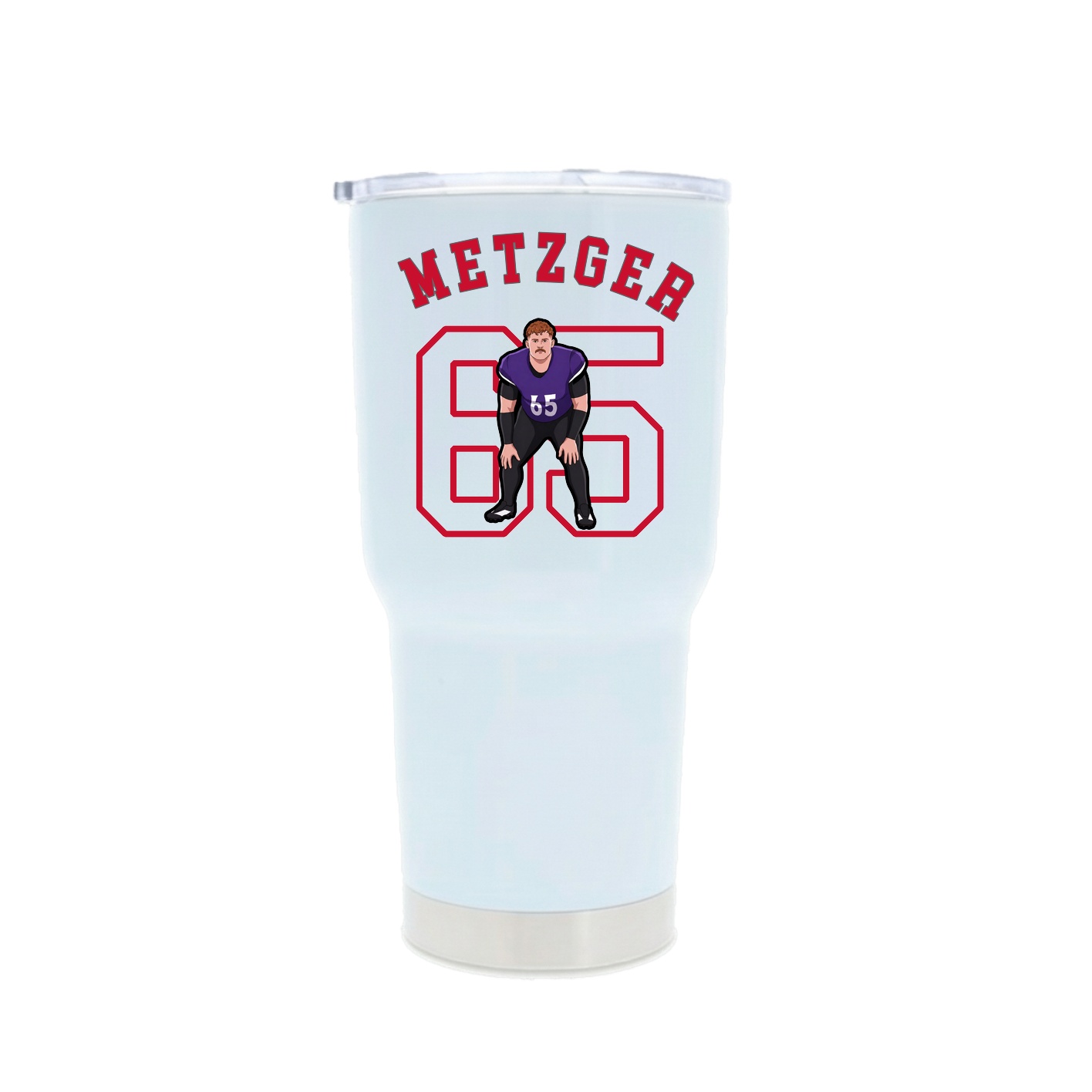 30oz Stainless Steel Tumbler — Shirsey Arch in White