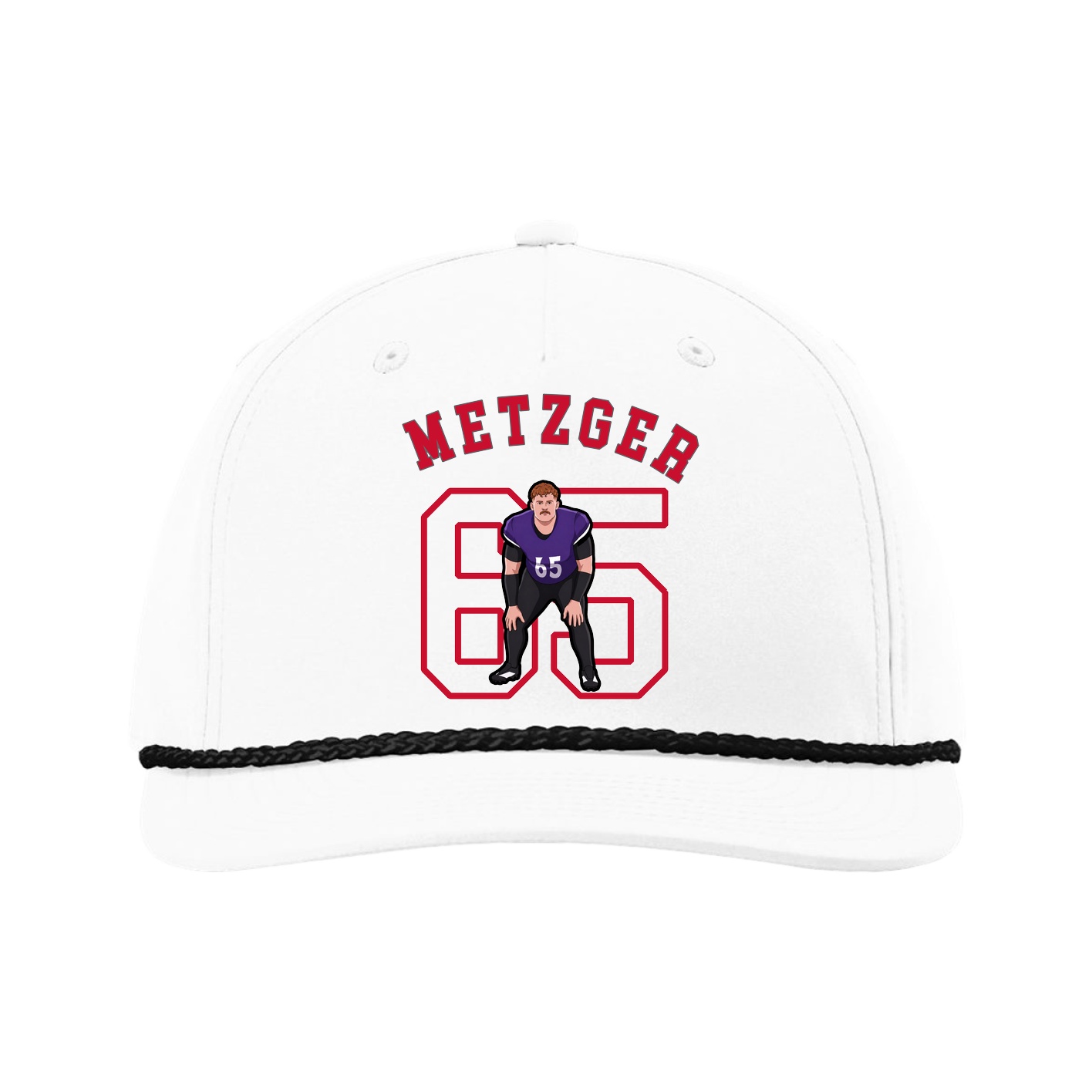 Five-Panel Classic Rope Cap — Shirsey Arch in White