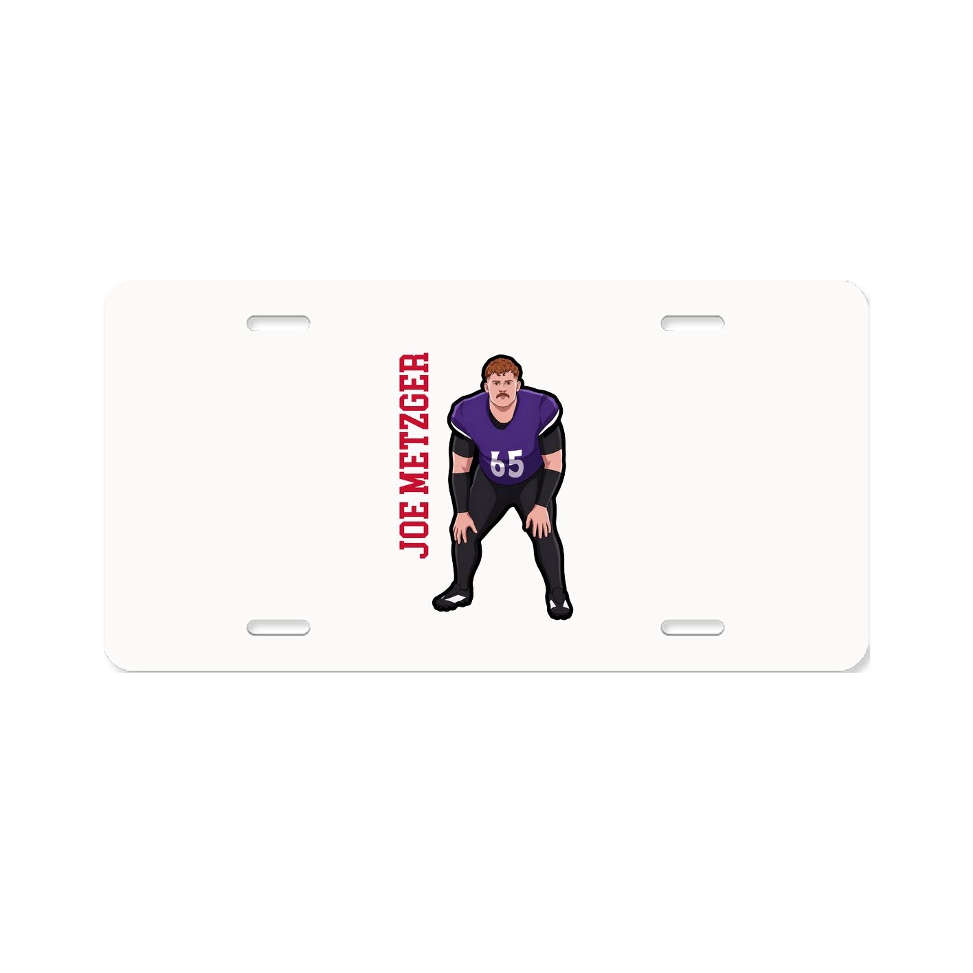 License Plate — Name Vertical in Classic