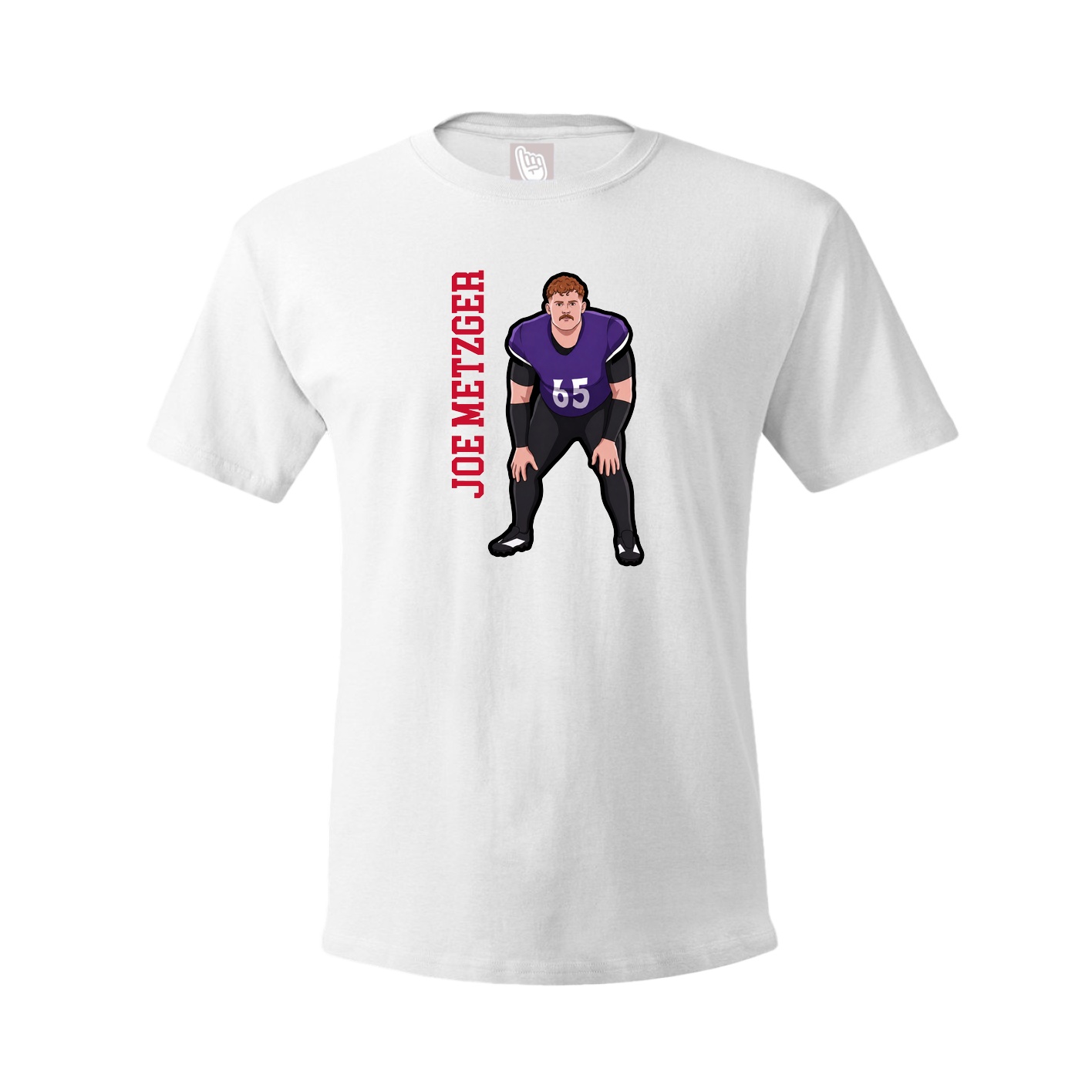 Tee — Name Vertical in White