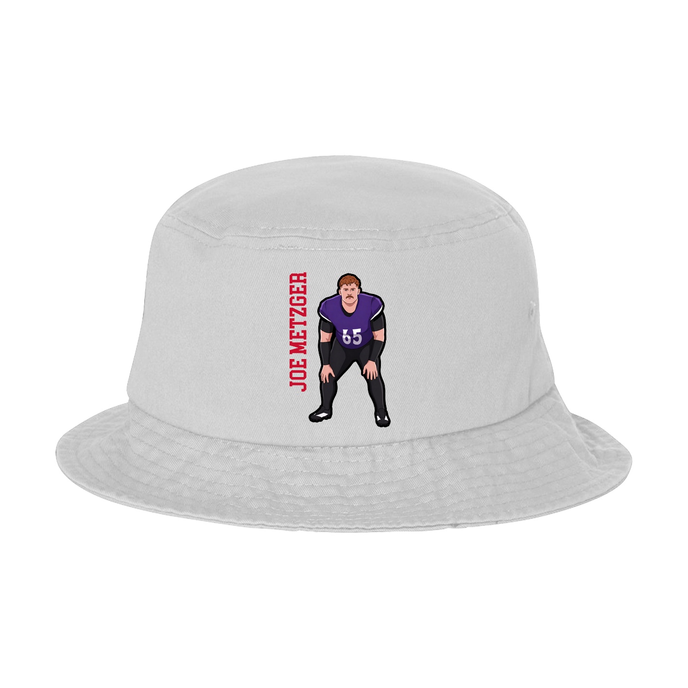 Bucket Cap — Name Vertical in White
