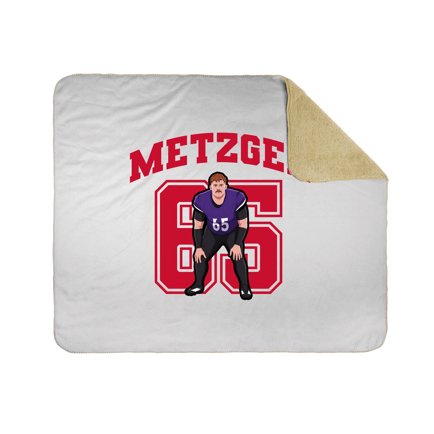Throw Blanket — Number in White