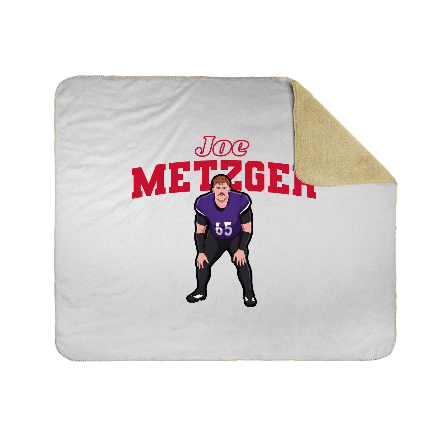 Throw Blanket — Name Arch in White