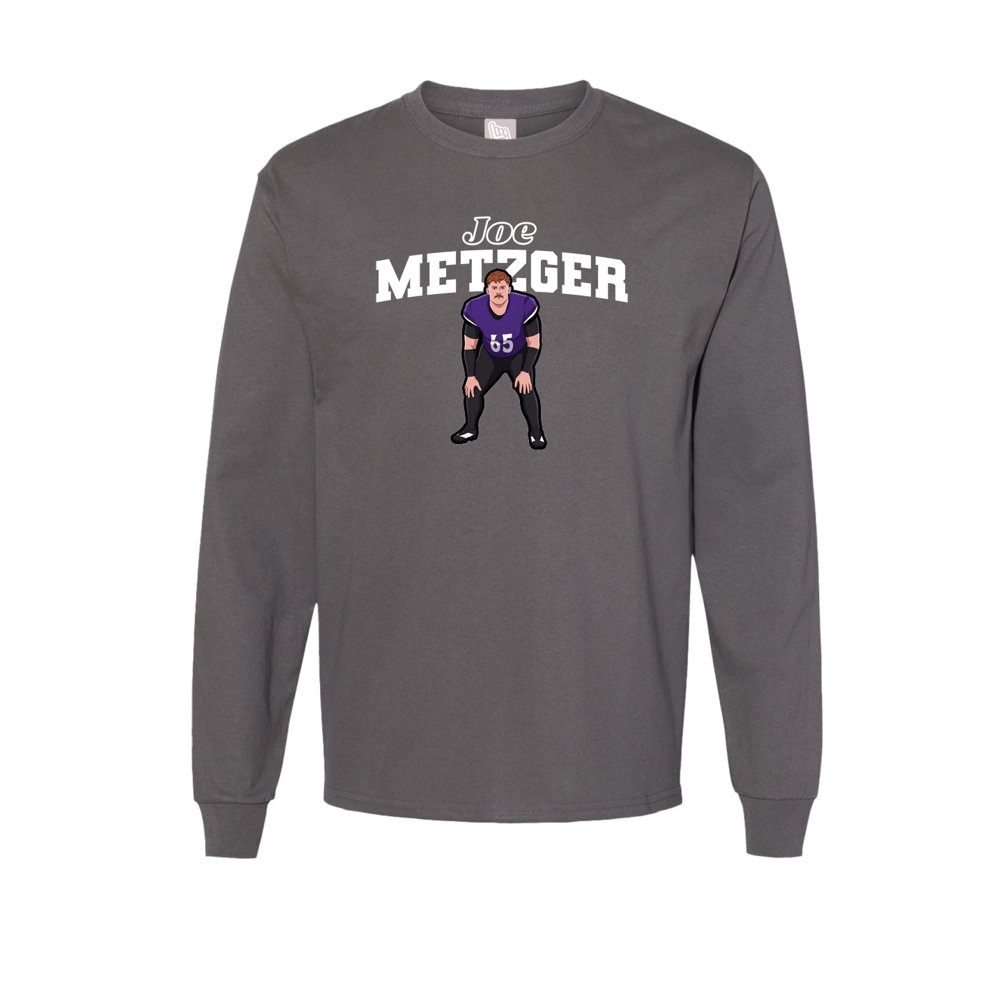 Long Sleeve Tee — Name Arch in Grey