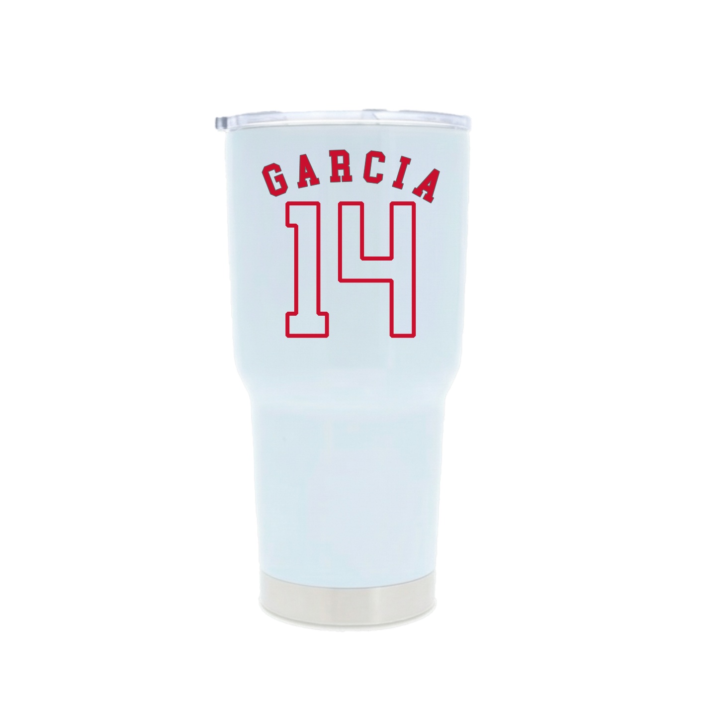 30oz Stainless Steel Tumbler — Shirsey Arch in White