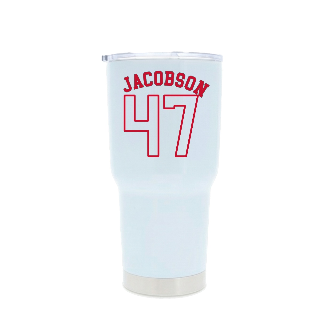 30oz Stainless Steel Tumbler — Shirsey Arch in White