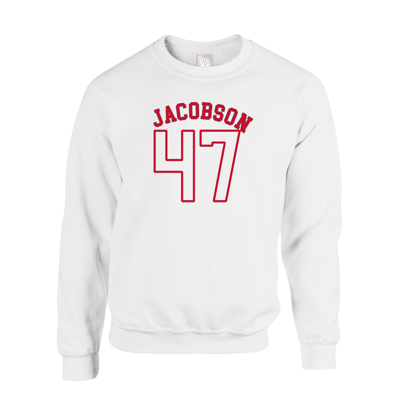 Fleece Crew — Shirsey Arch in White