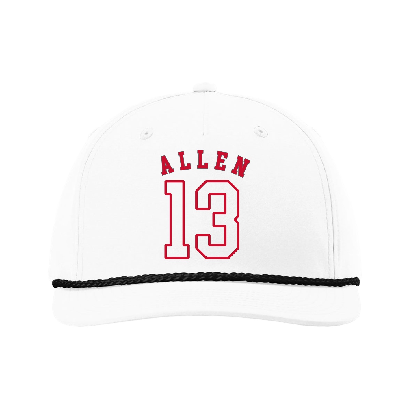 Five-Panel Classic Rope Cap — Shirsey Arch in White