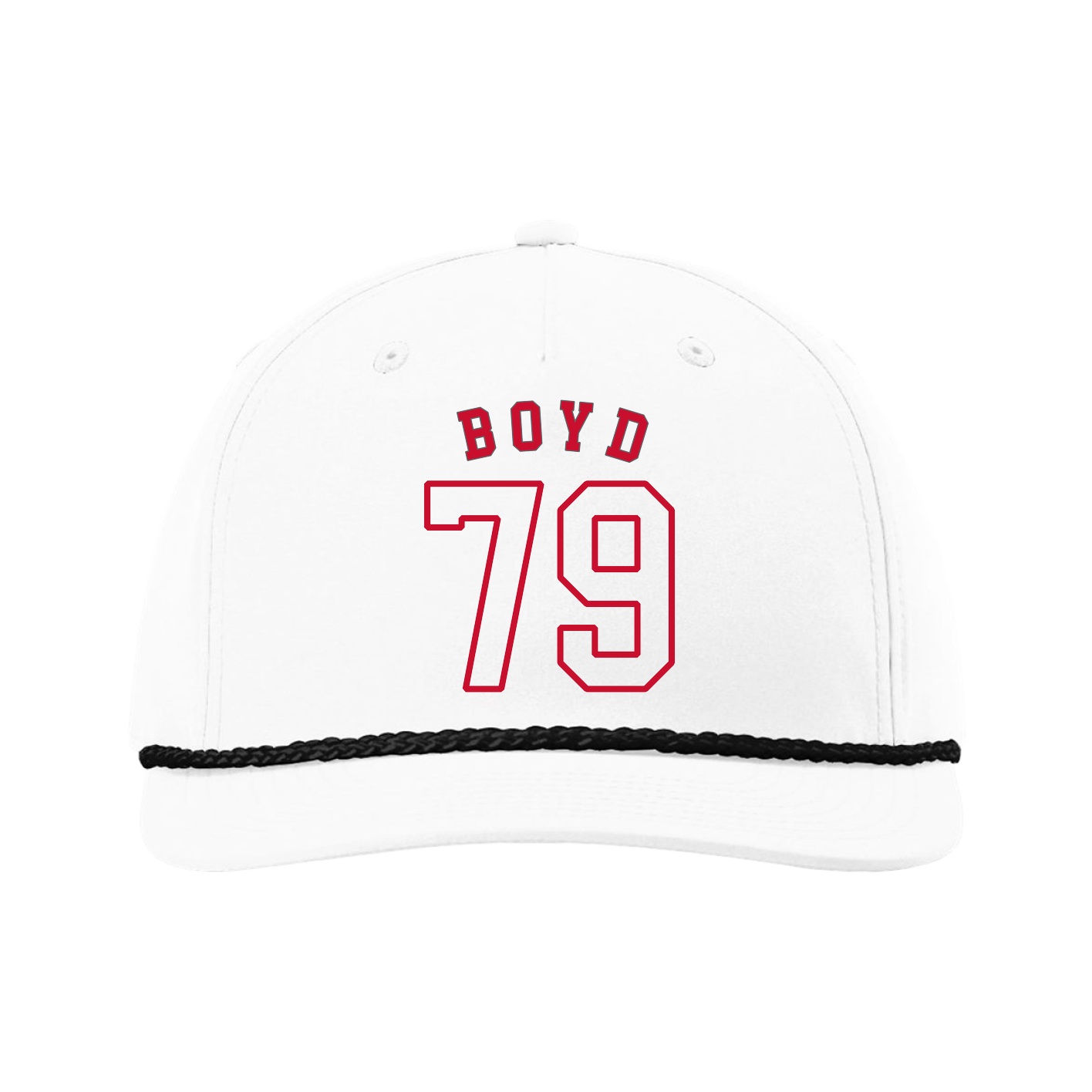Five-Panel Classic Rope Cap — Shirsey Arch in White