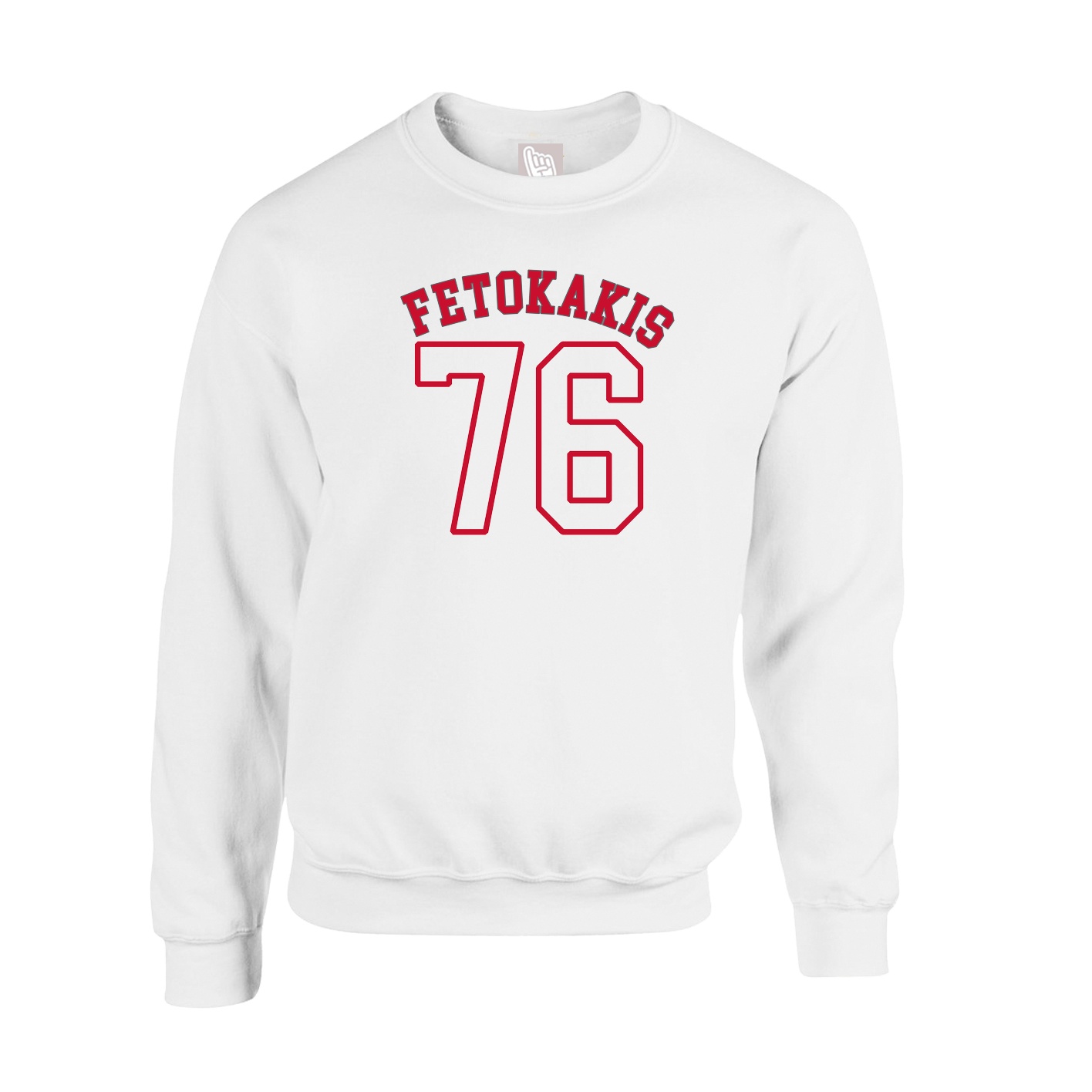 Fleece Crew — Shirsey Arch in White