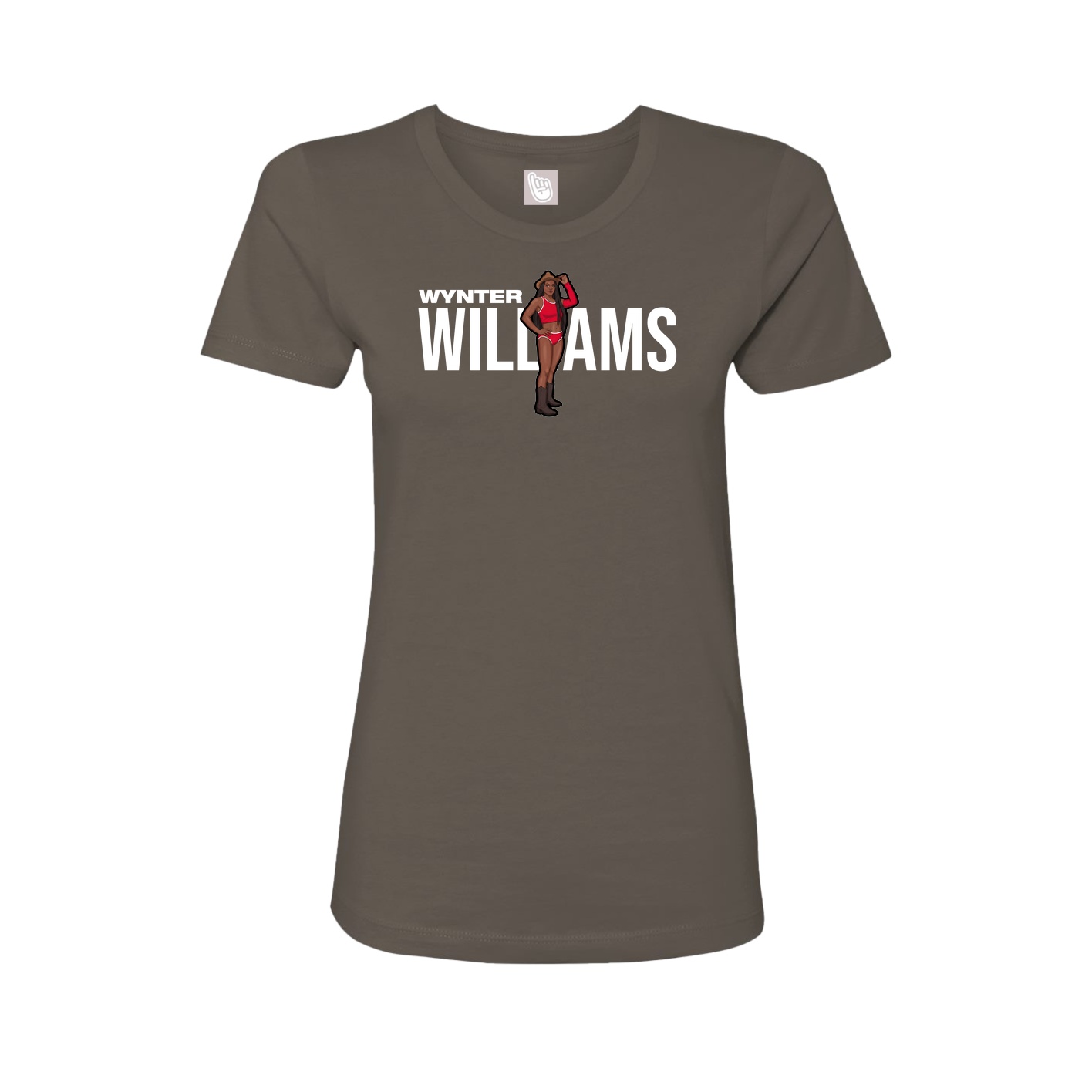 Womens Tee — Player Name in Grey