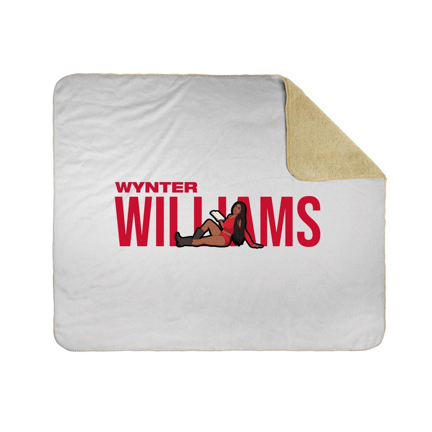 Throw Blanket — Player Name in White