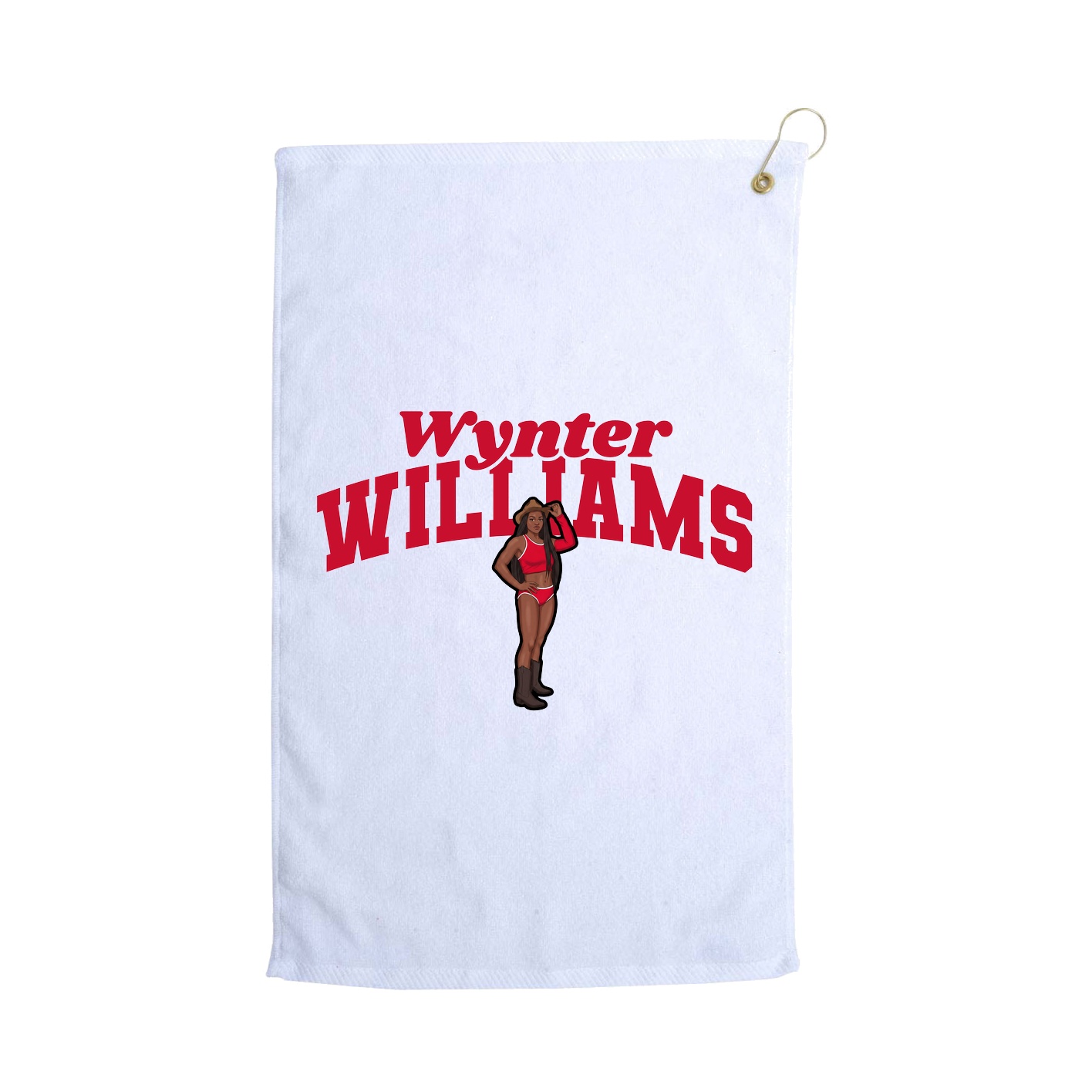 Golf Towel — Signature Arch in White