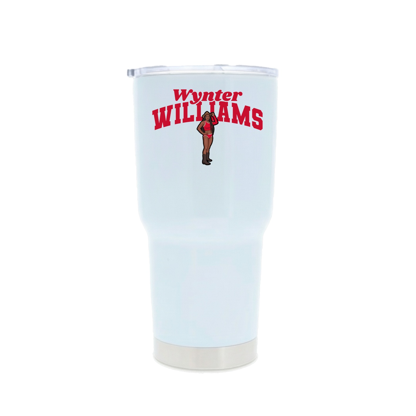 30oz Stainless Steel Tumbler — Signature Arch in White