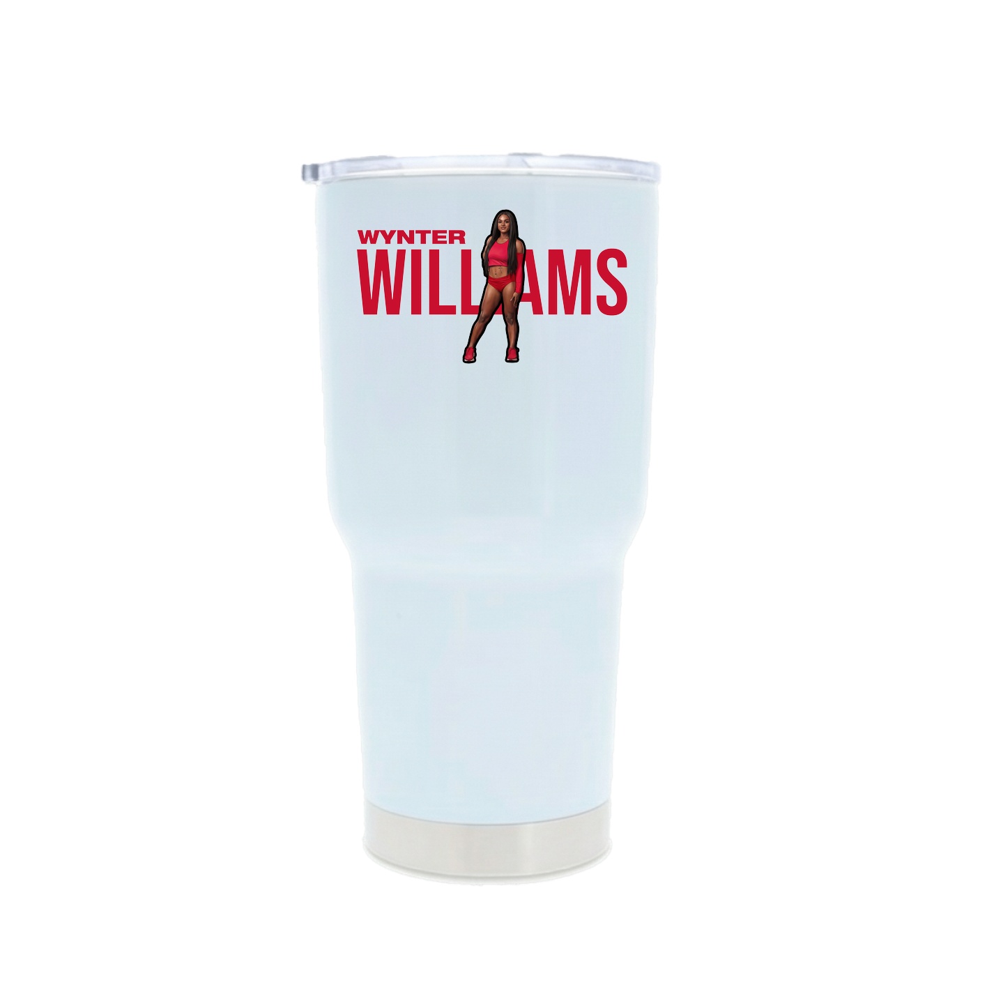 30oz Stainless Steel Tumbler — Player Name in White