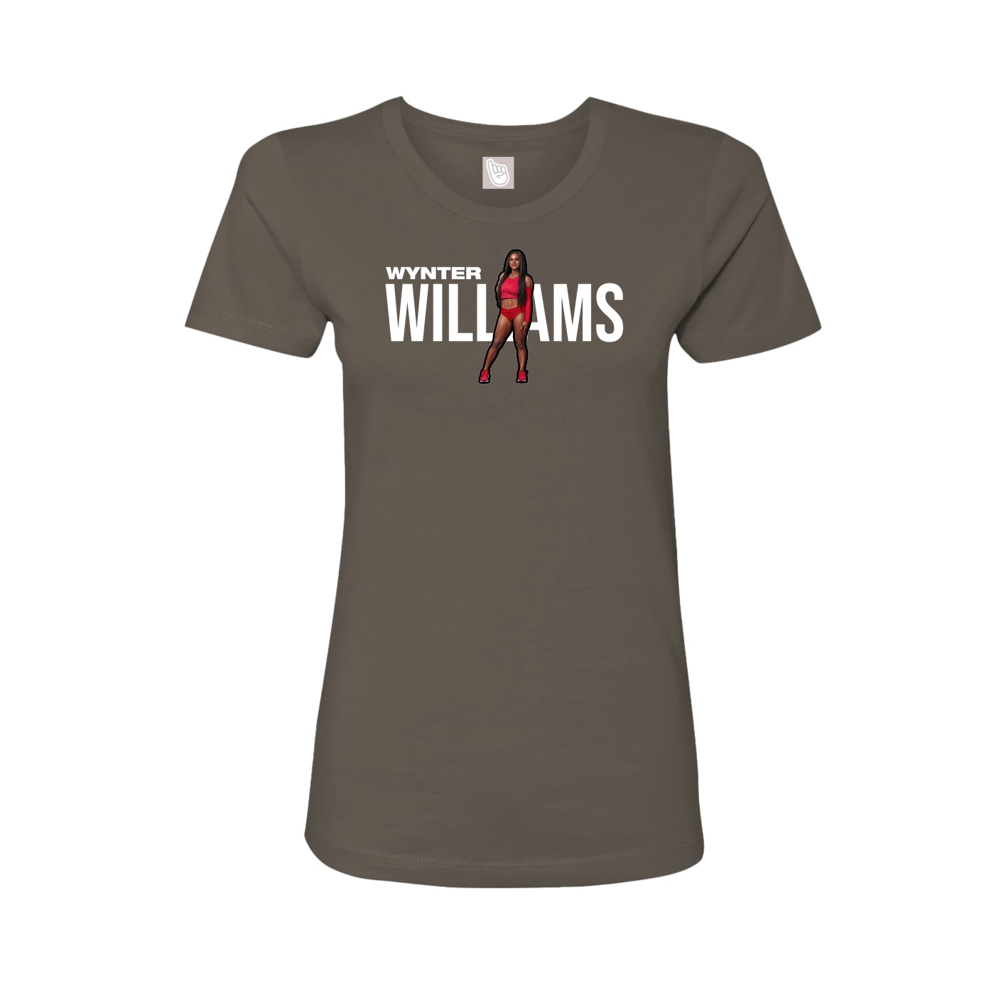 Womens Tee — Player Name in Grey
