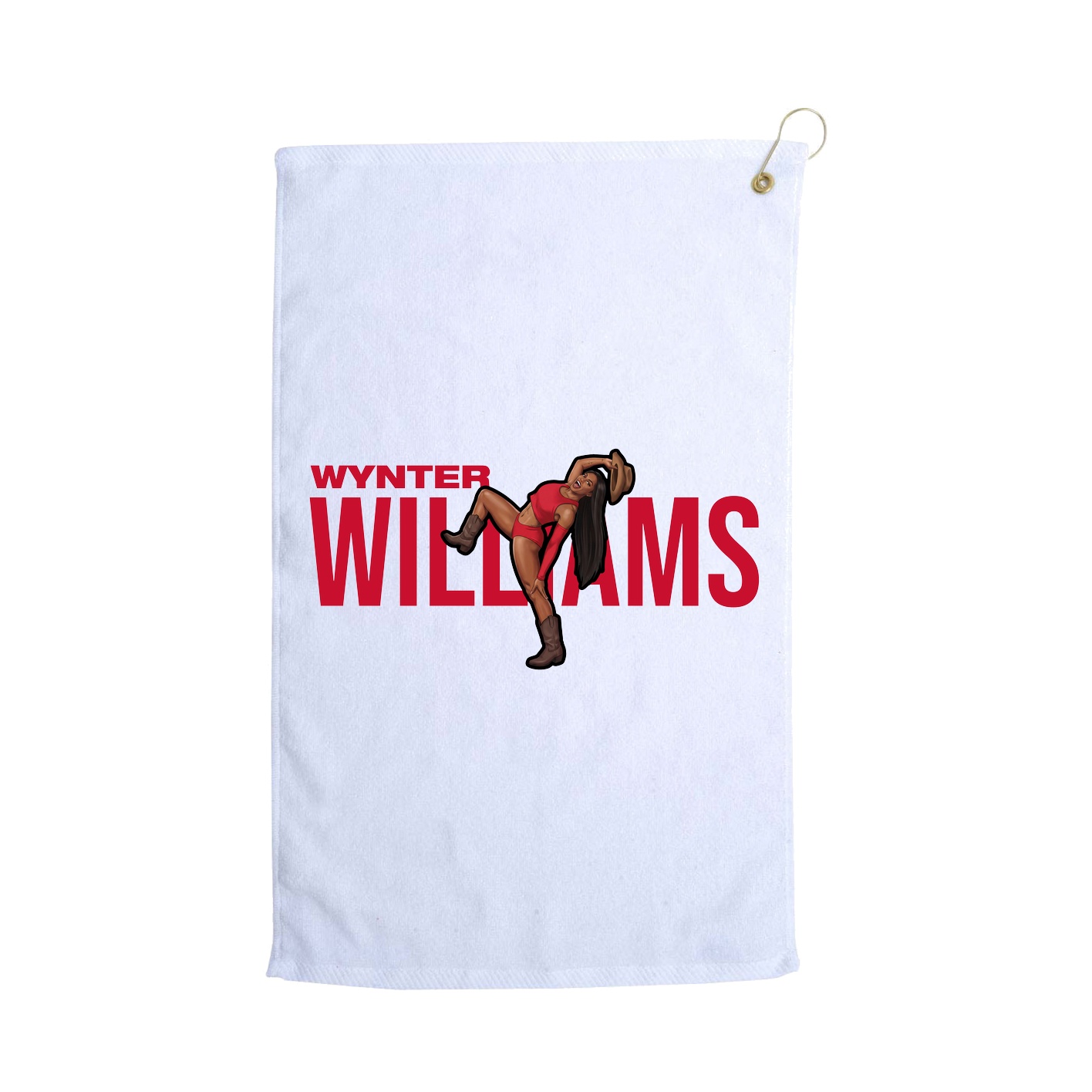 Golf Towel — Player Name in White