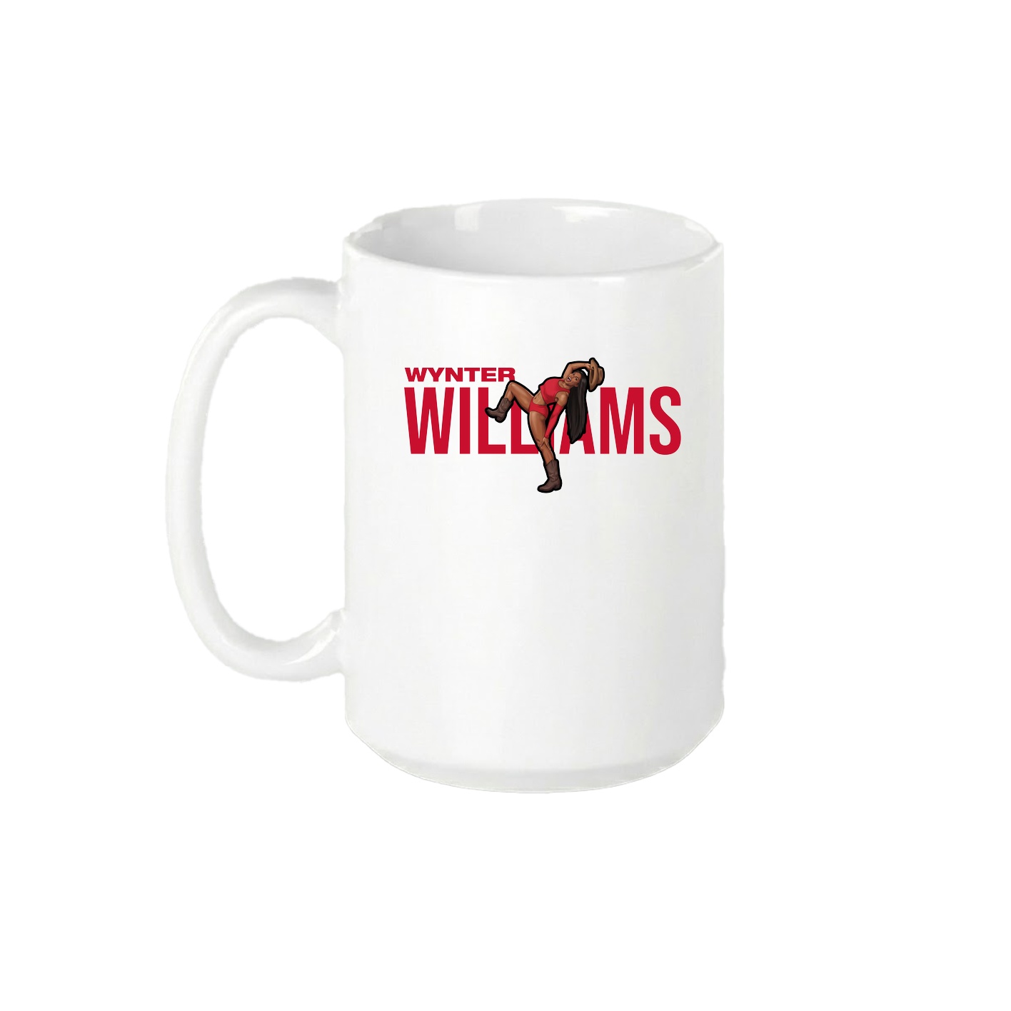 15oz Coffee Mug — Player Name in White