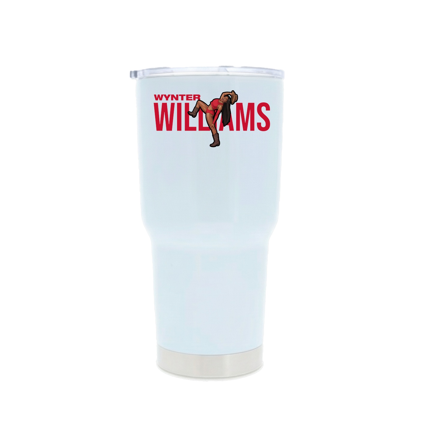 30oz Stainless Steel Tumbler — Player Name in White