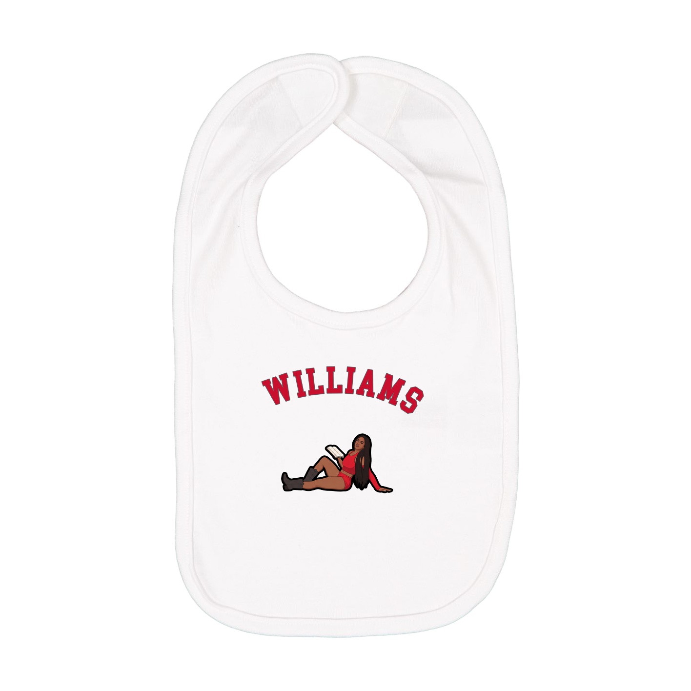 Infant Bib — Shirsey Arch in White