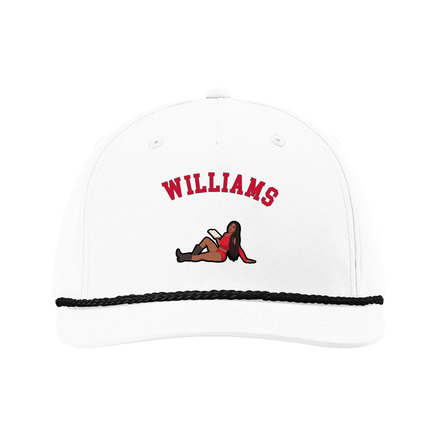 Five-Panel Classic Rope Cap — Shirsey Arch in White
