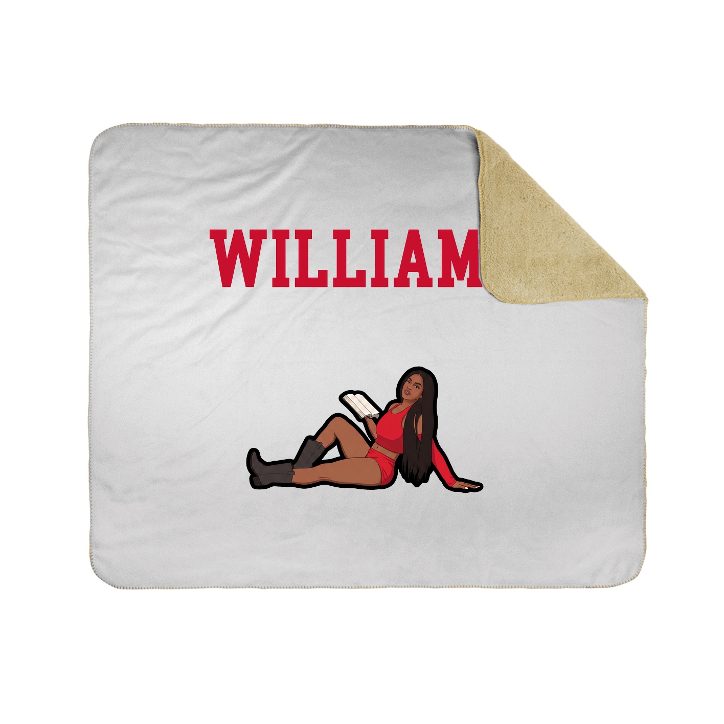 Throw Blanket — Shirsey in White