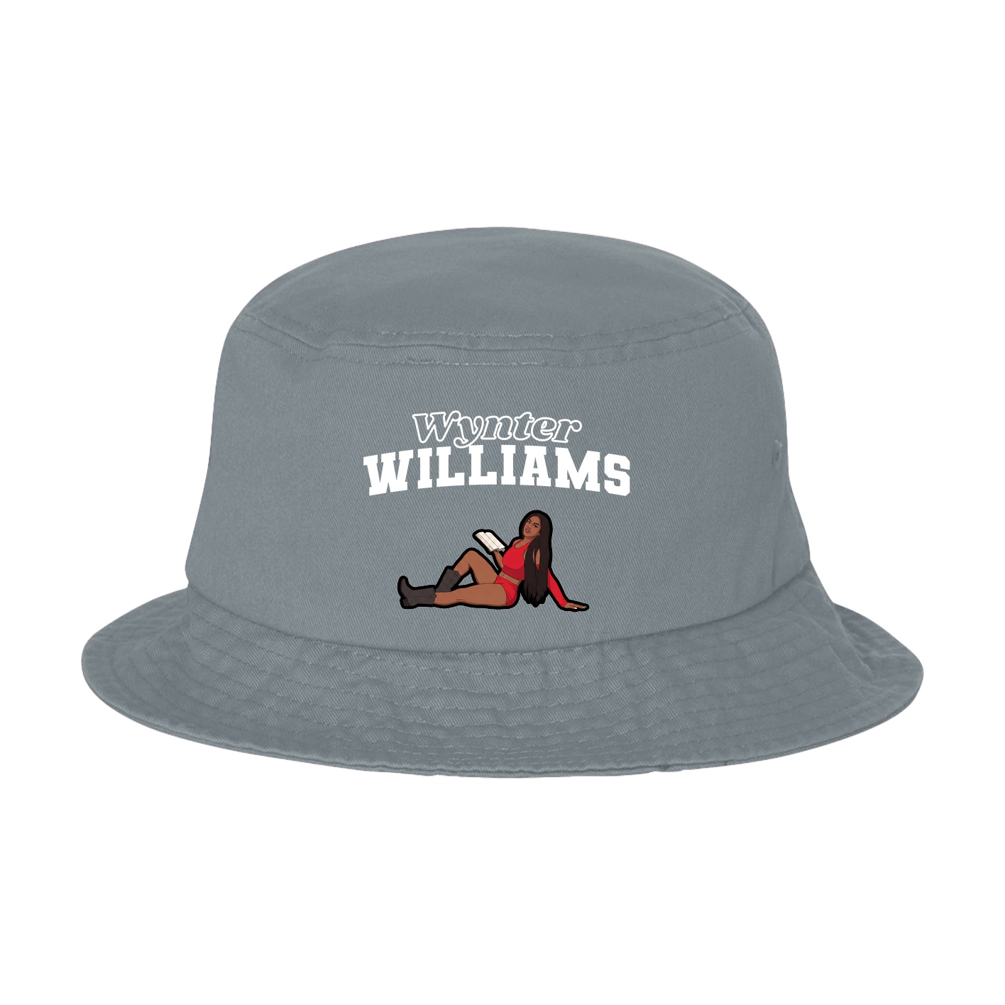 Bucket Cap — Name Arch in Grey