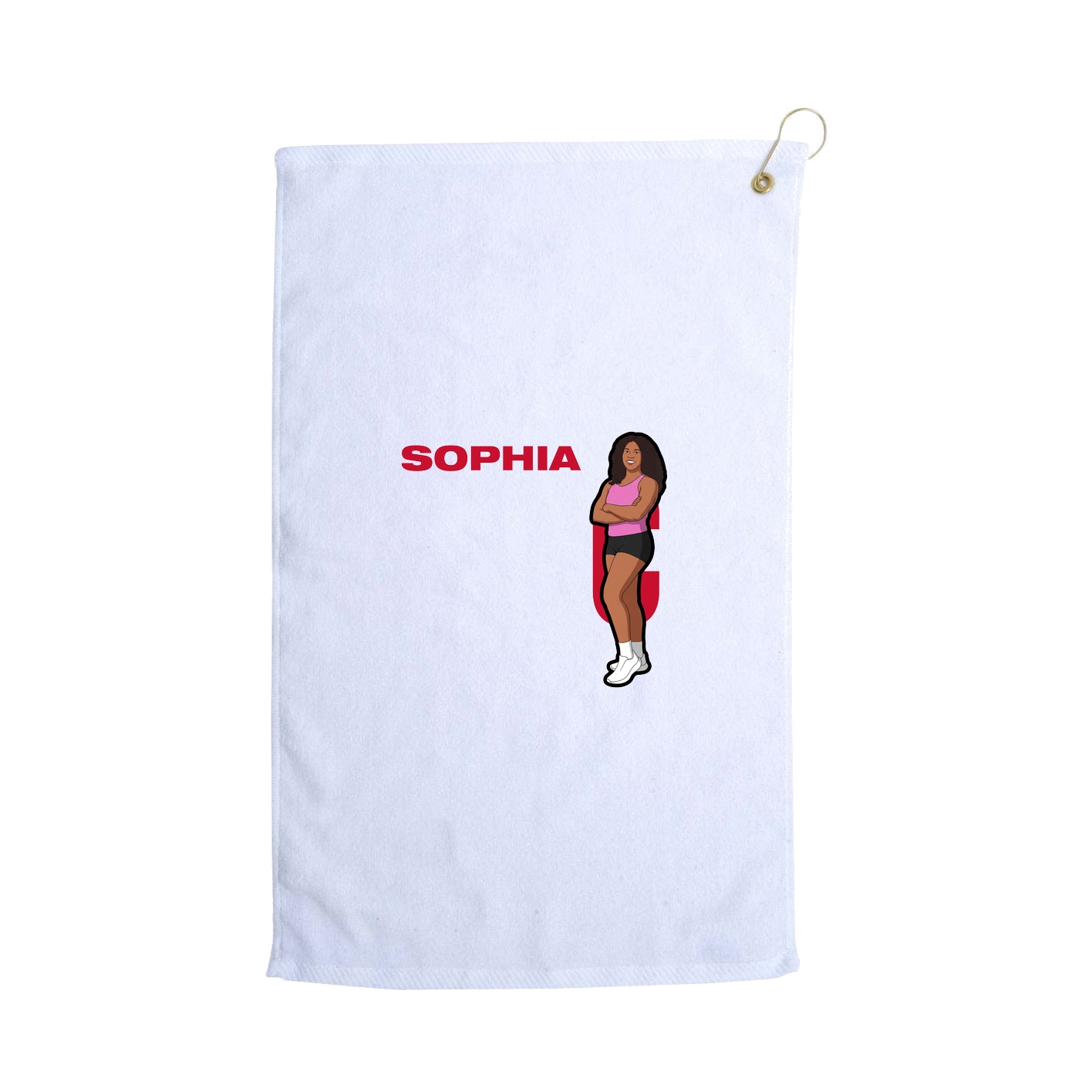 Golf Towel — Player Name in White