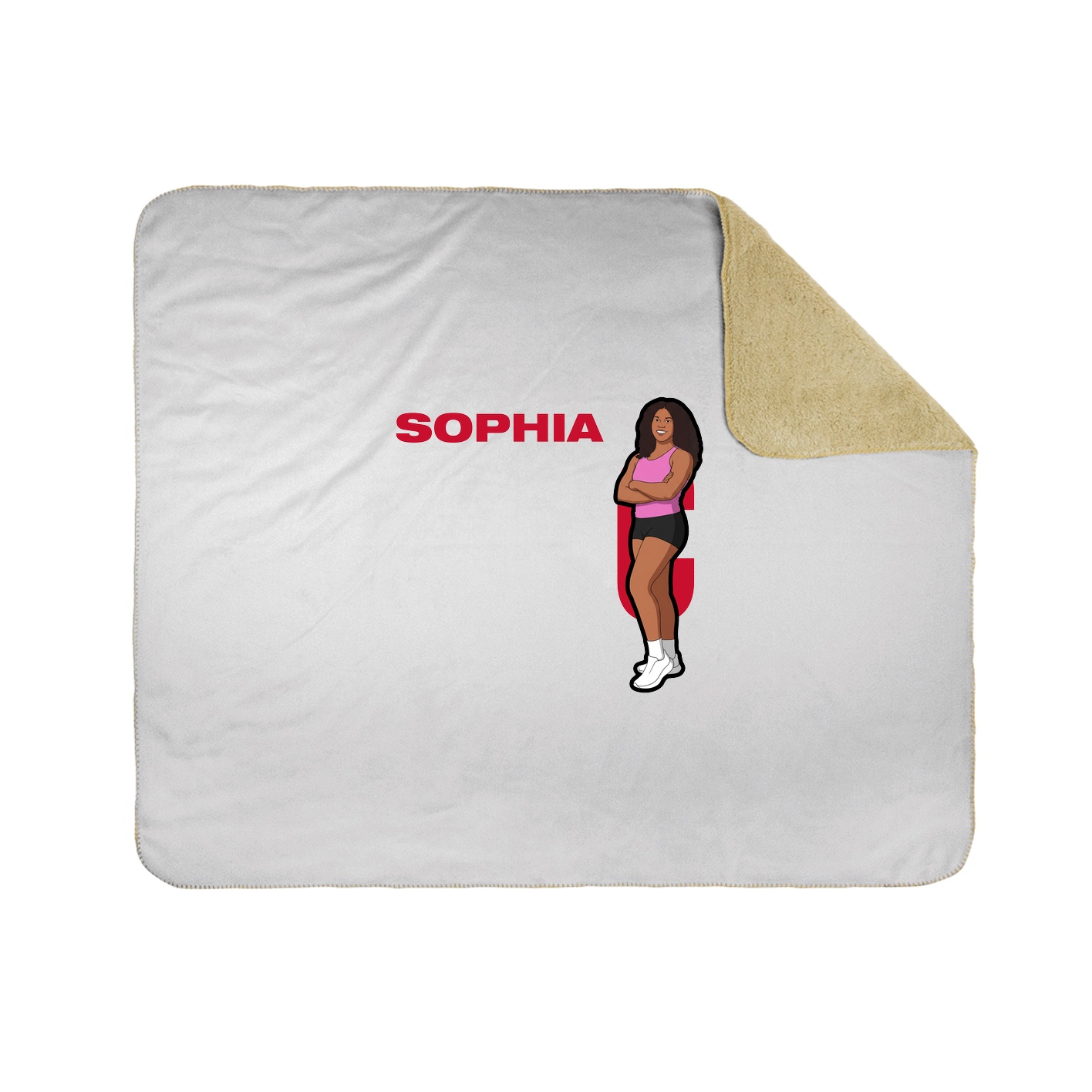Throw Blanket — Player Name in White