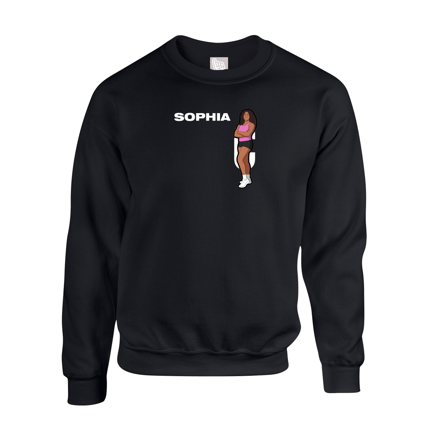 Fleece Crew — Player Name in Black