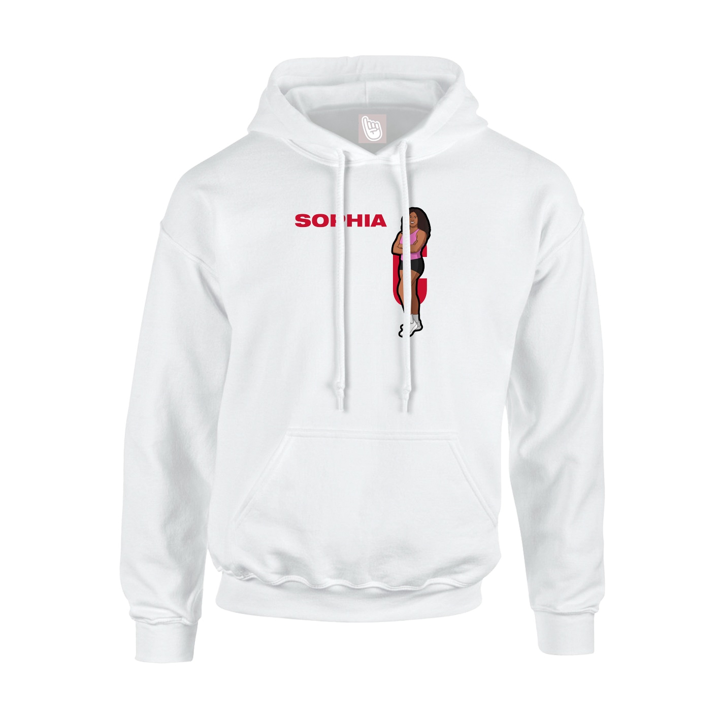 Youth Hoodie — Player Name in White