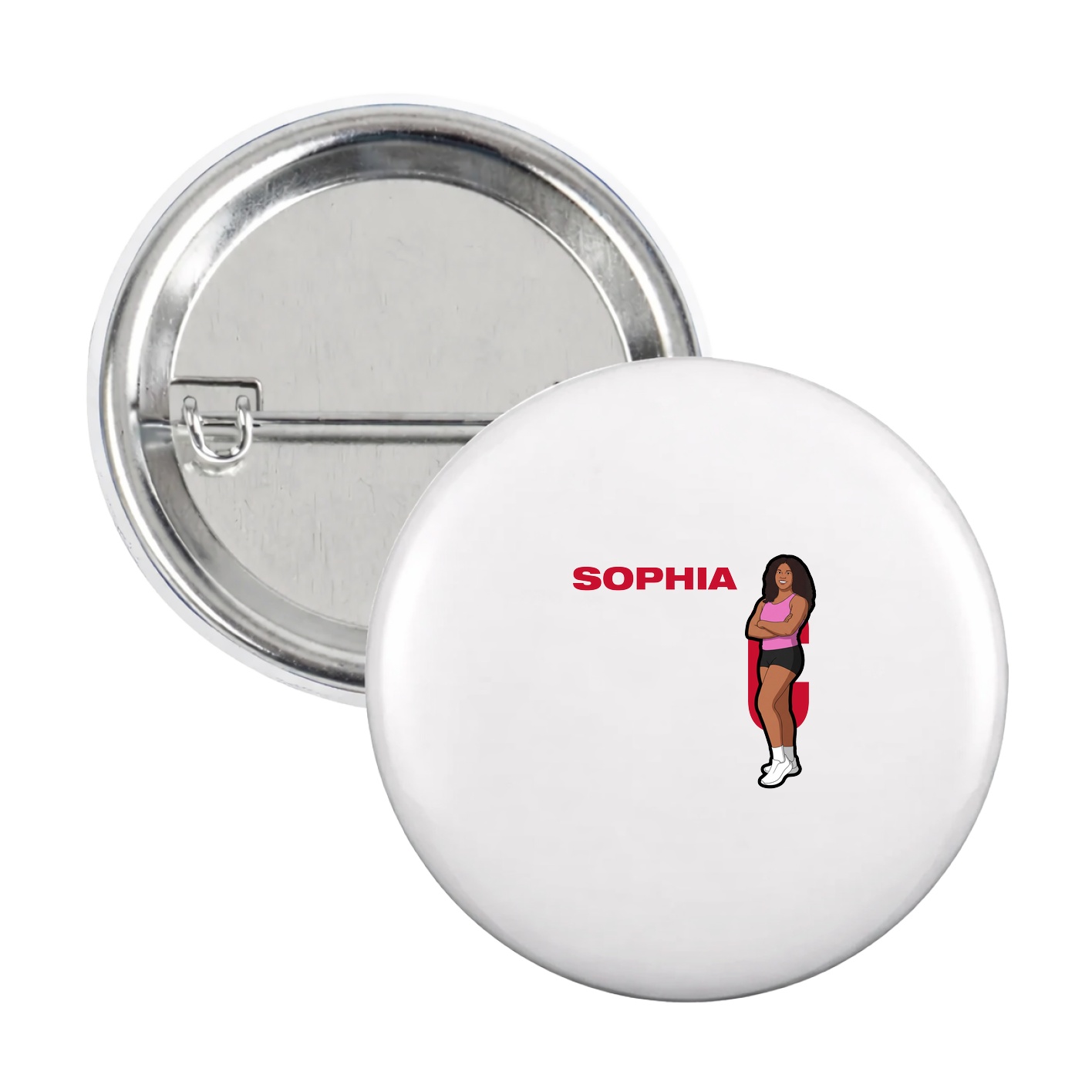 Game Day Button — Player Name in White