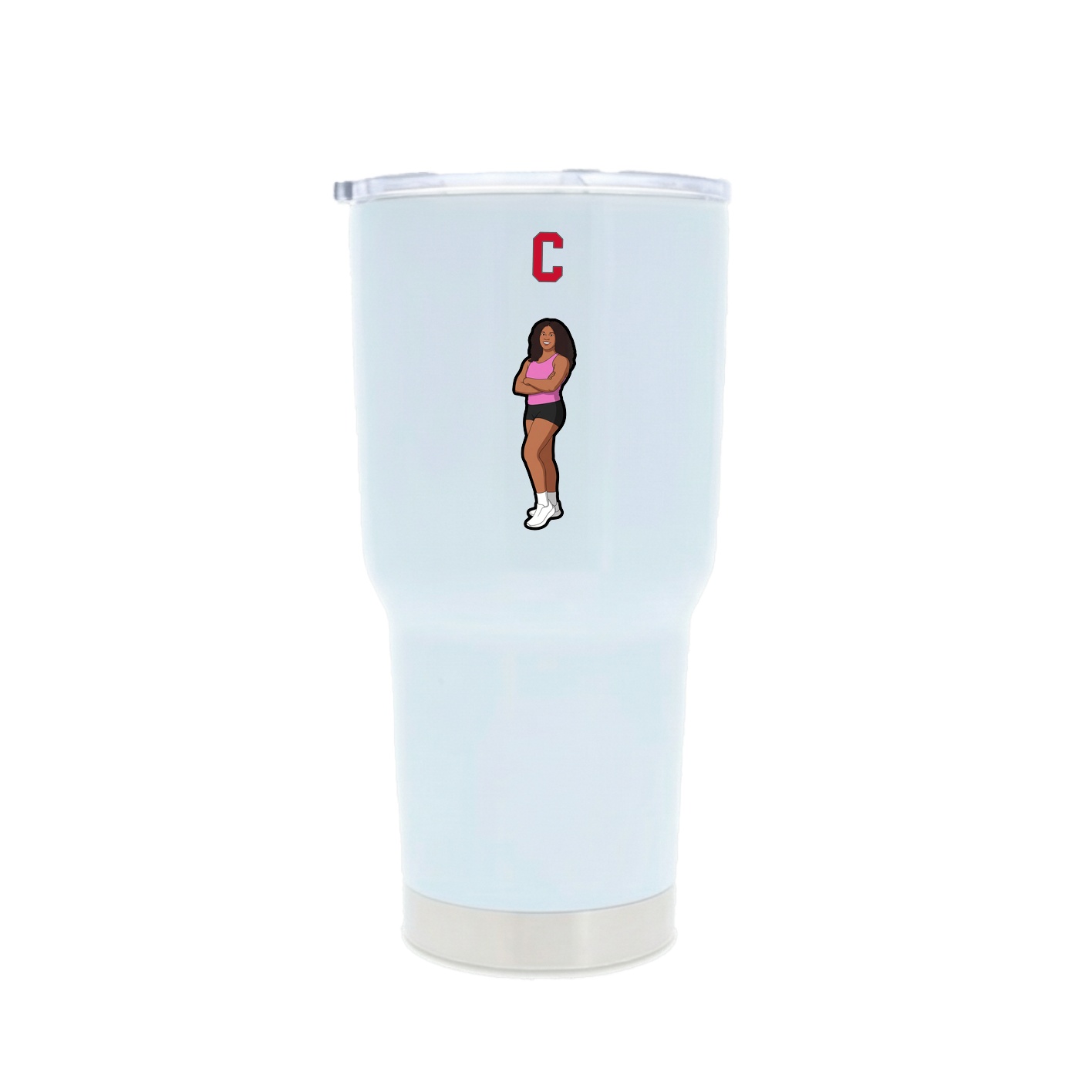 30oz Stainless Steel Tumbler — Shirsey Arch in White