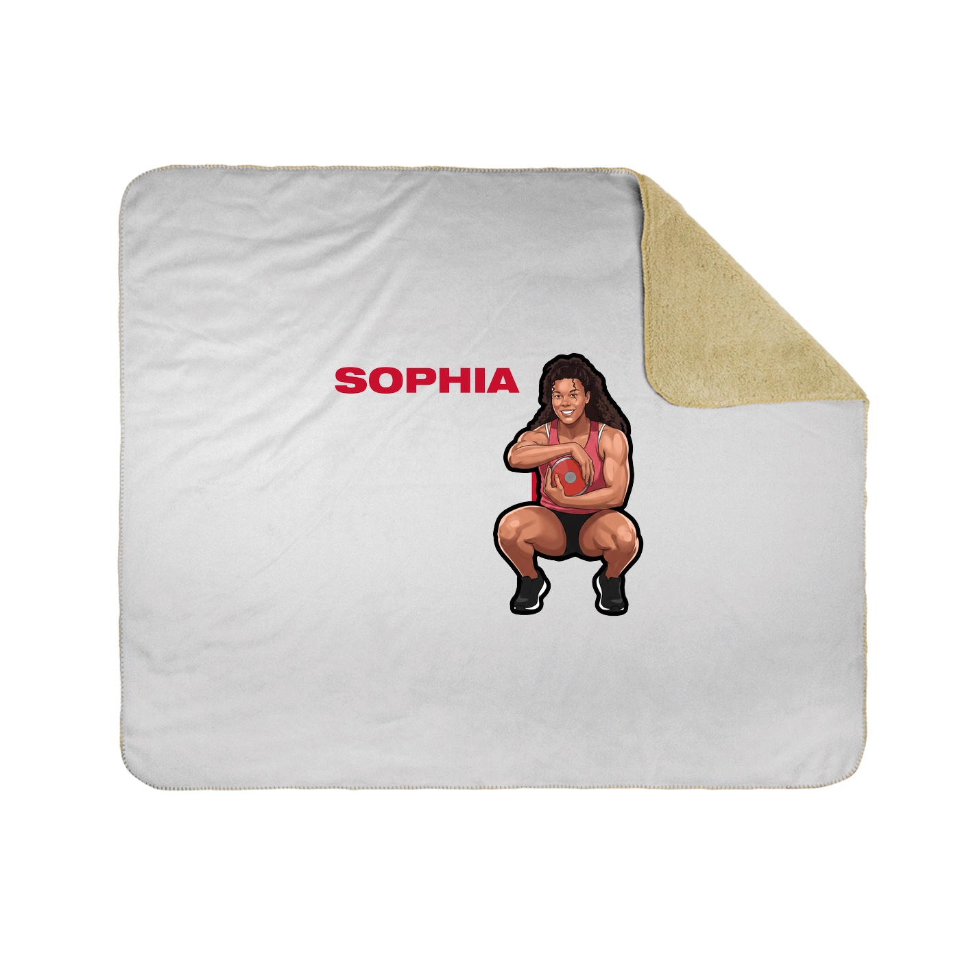 Throw Blanket — Player Name in White